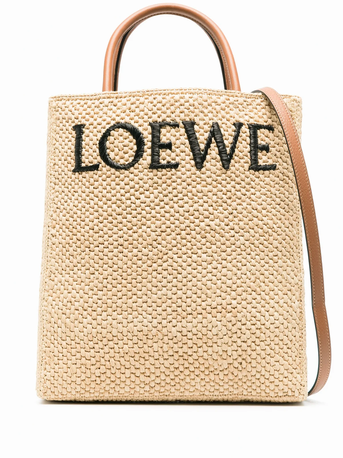 A4 raffia tote bag