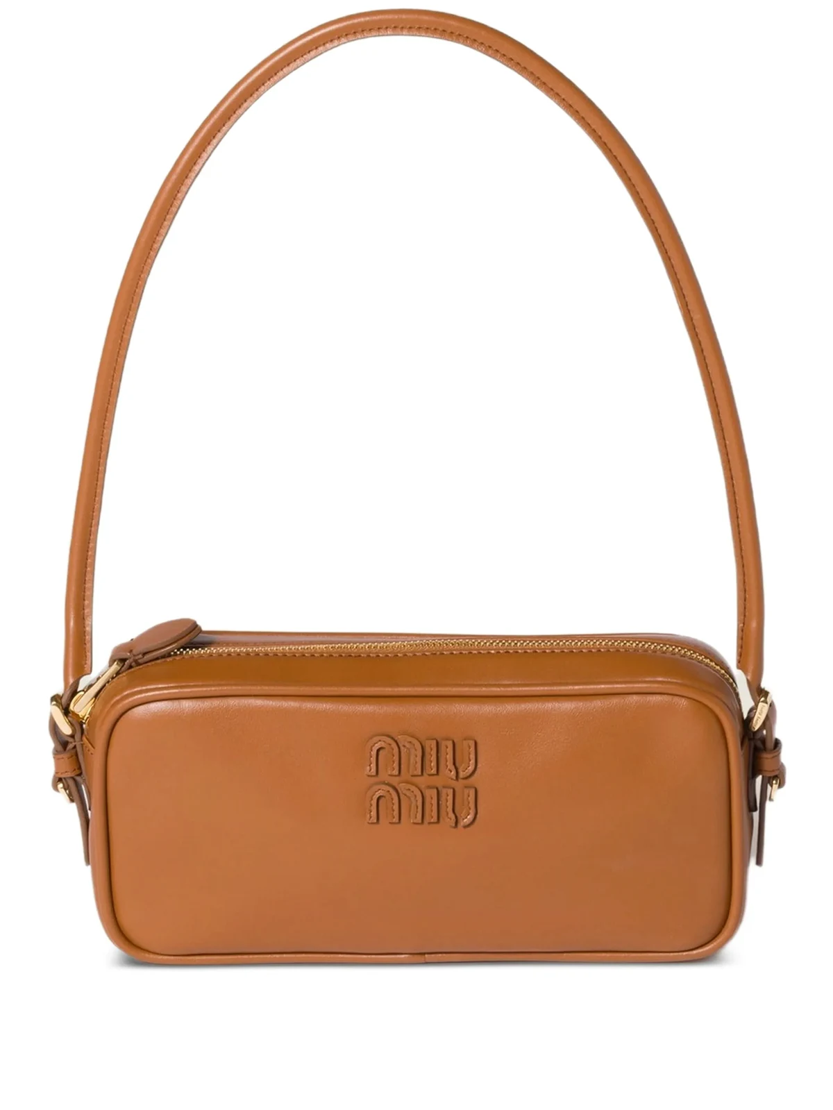 leather logo-plaque mini bag