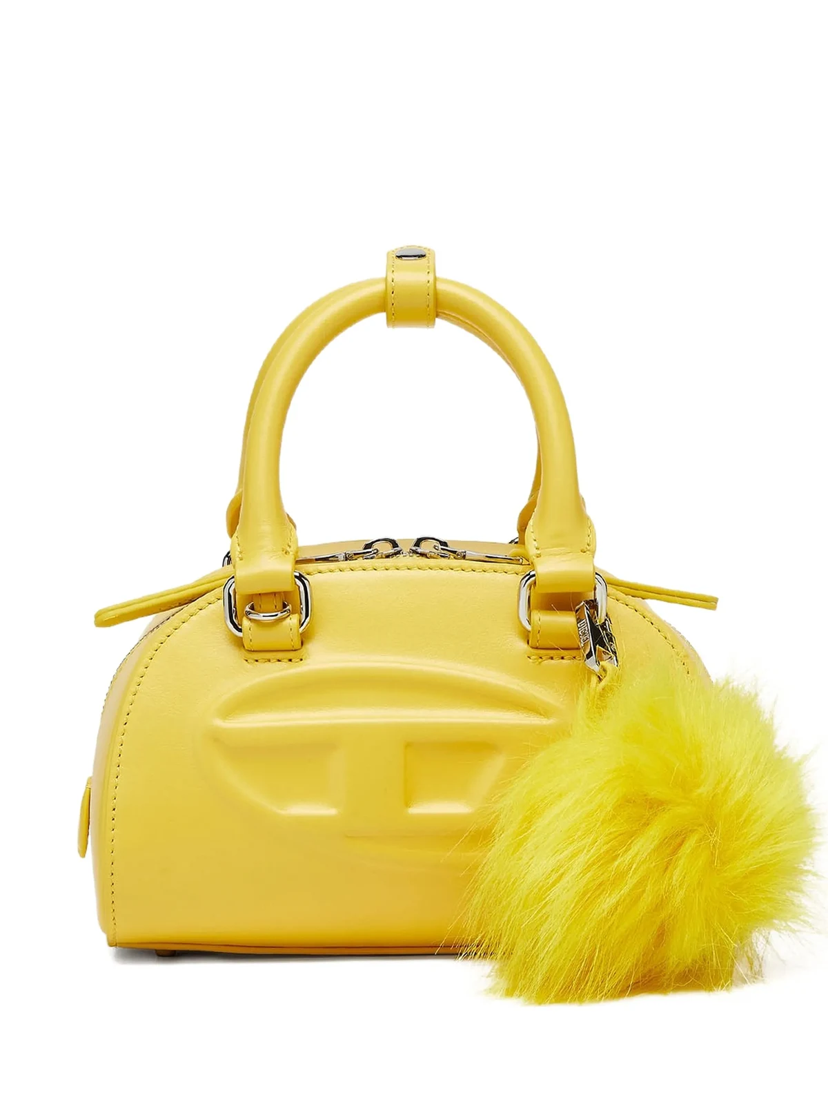 Mini Schultertasche mit Pompons