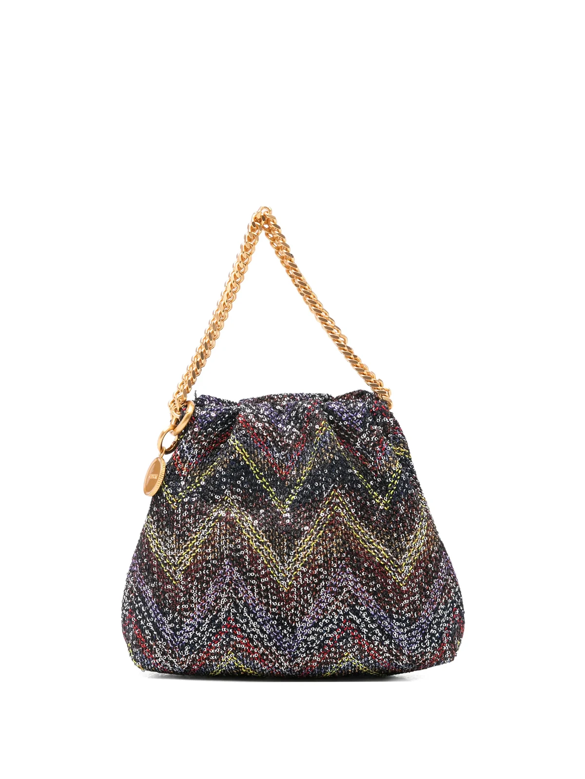 chevron chain-strap mini bag