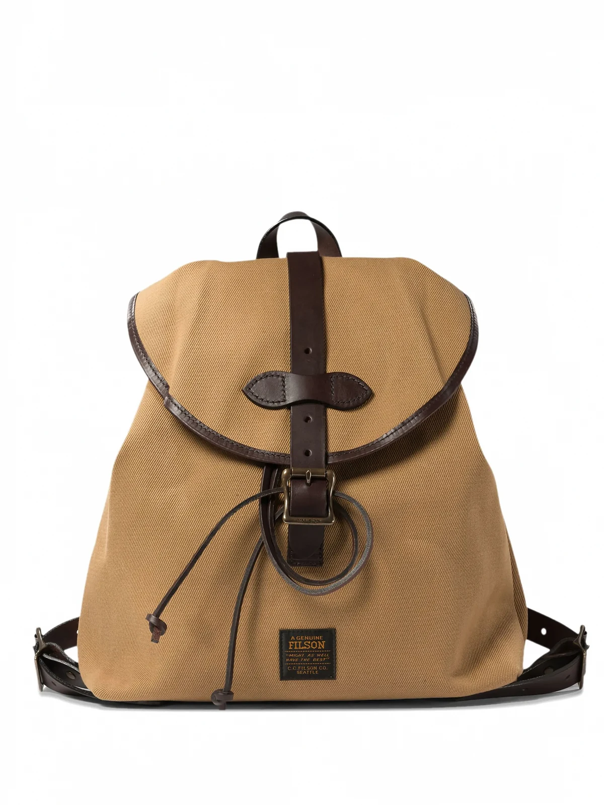 medium leather-trimmed backpack