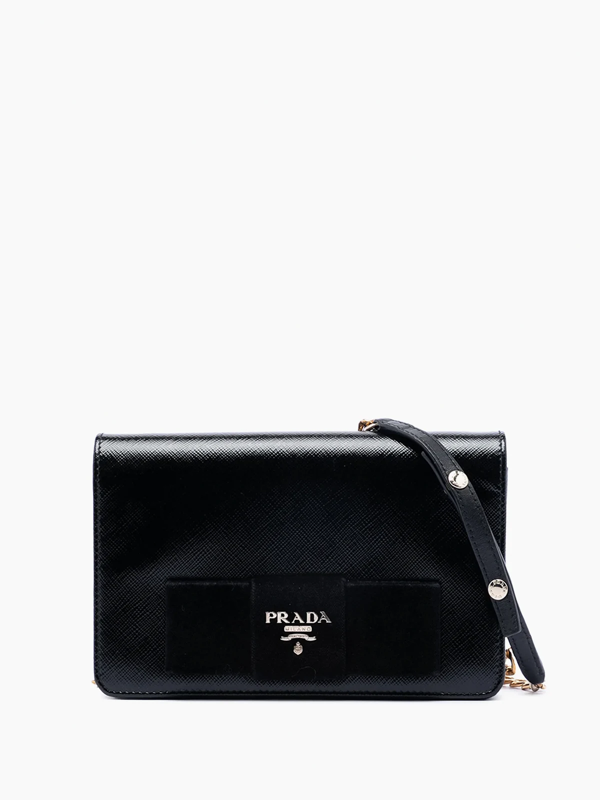 2010-2026 Saffiano Vernice Fiocco Umhängetasche mit Schleife