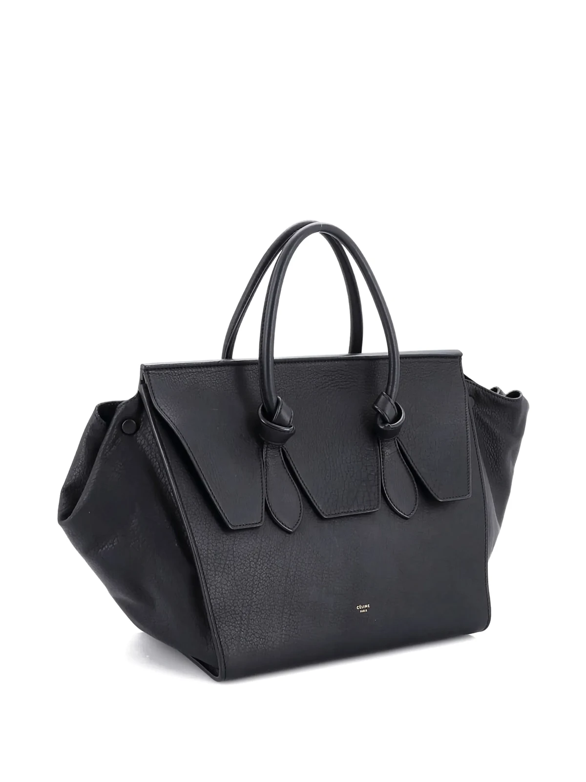 Tie Knot Grainy Leather Small tote bag
