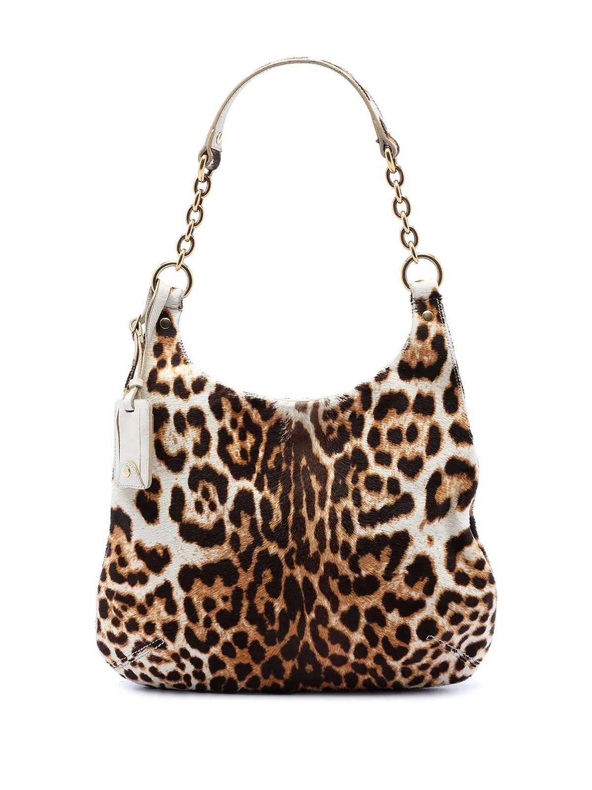2014 Leopard Print Pony Hair Metropolis shoulder bag