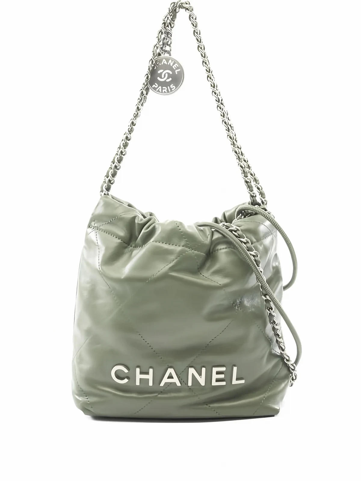 2020s mini Chanel 22 quilted leather bucket bag