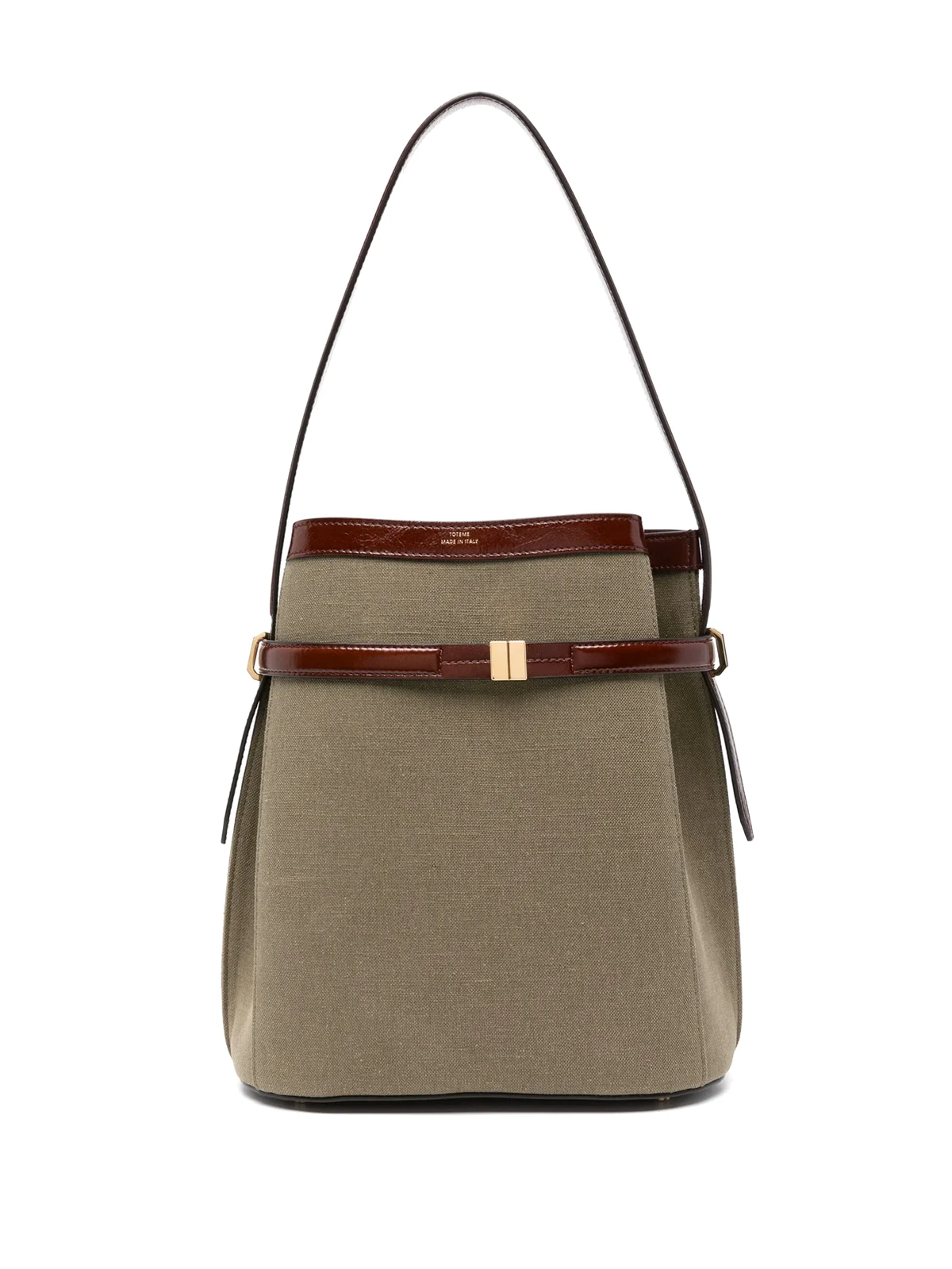 belted bucket bag