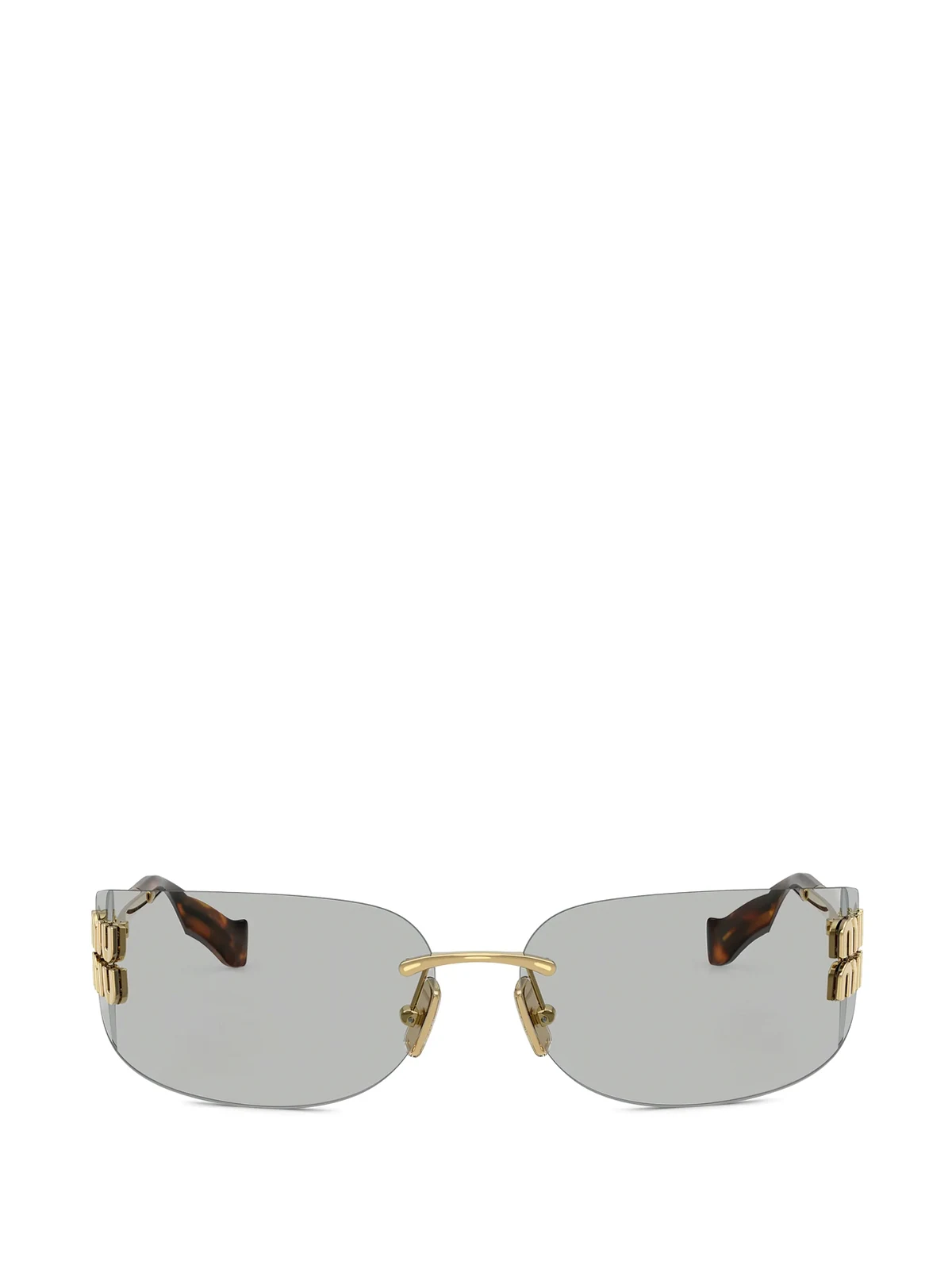 Rahmenlose Sonnenbrille mit Logo