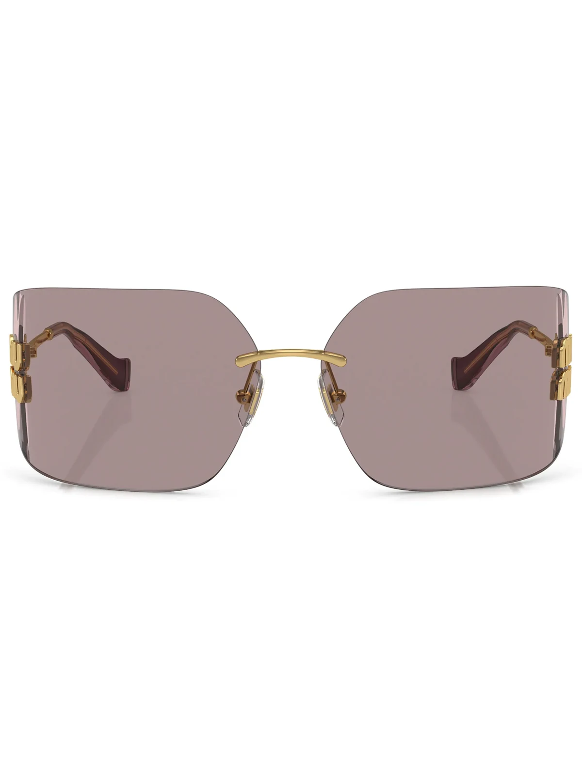 logo oversize-frameless sunglasses