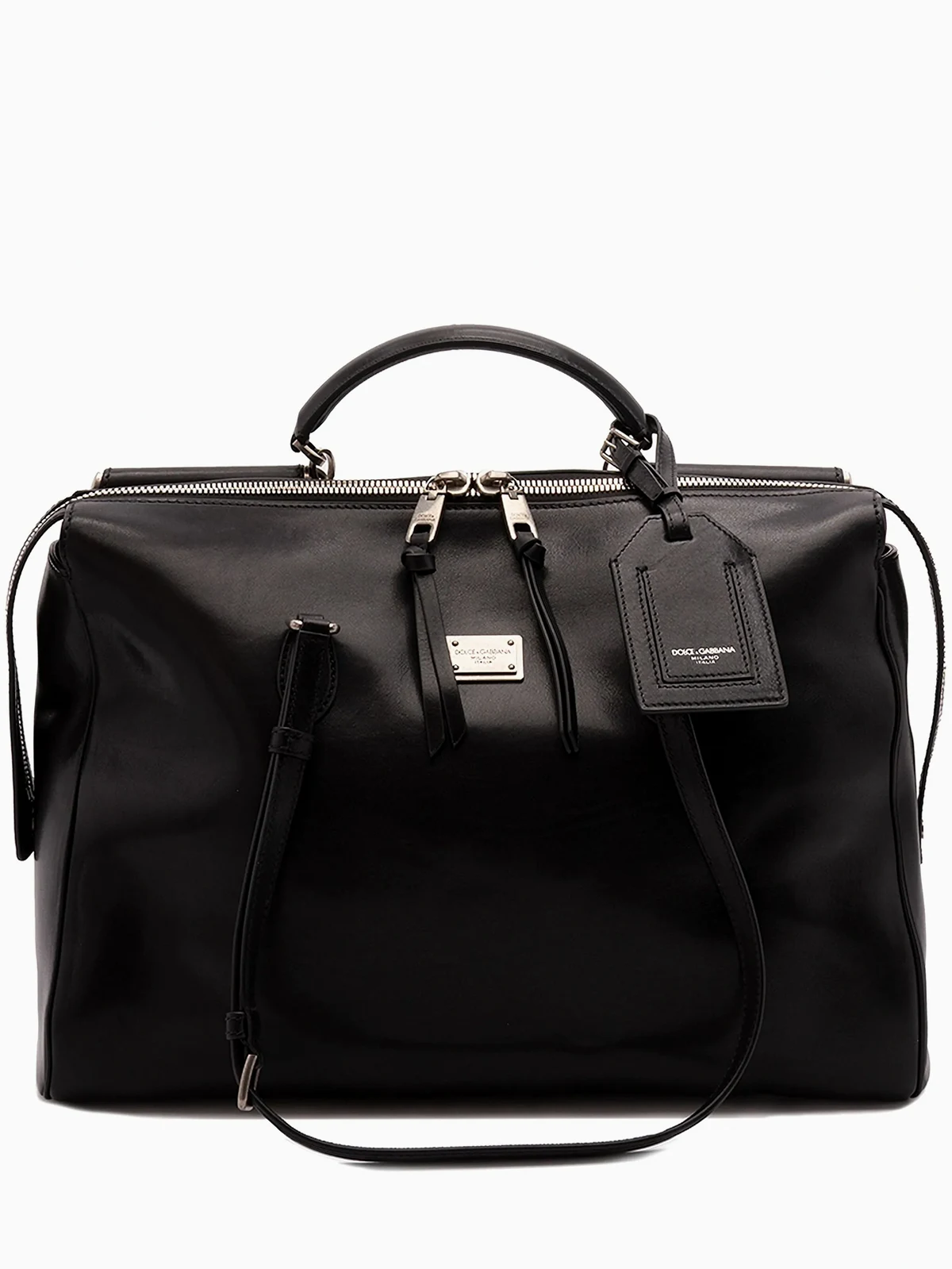 Vittoria zip-top leather luggage