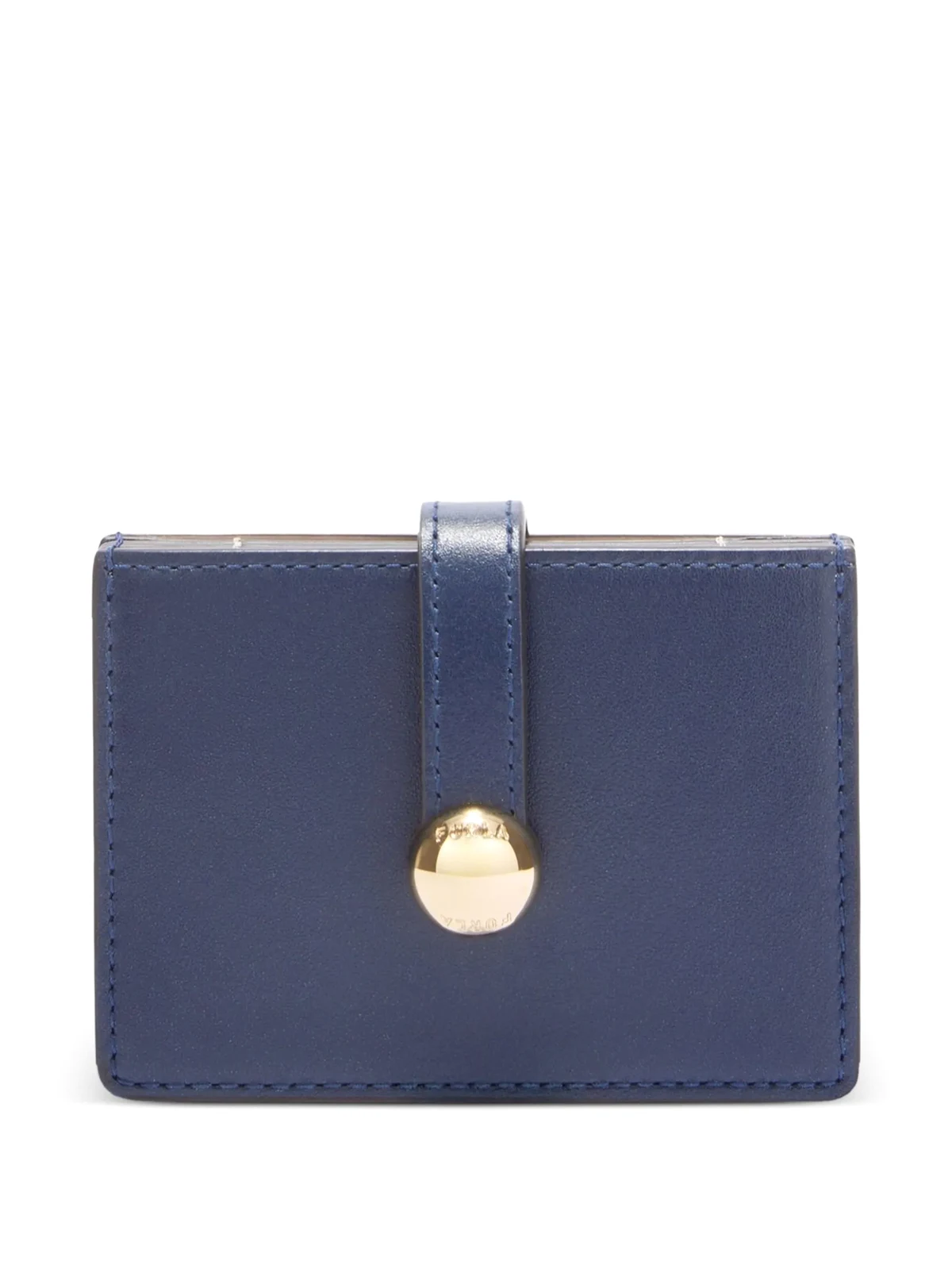 leather snap-button cardholder