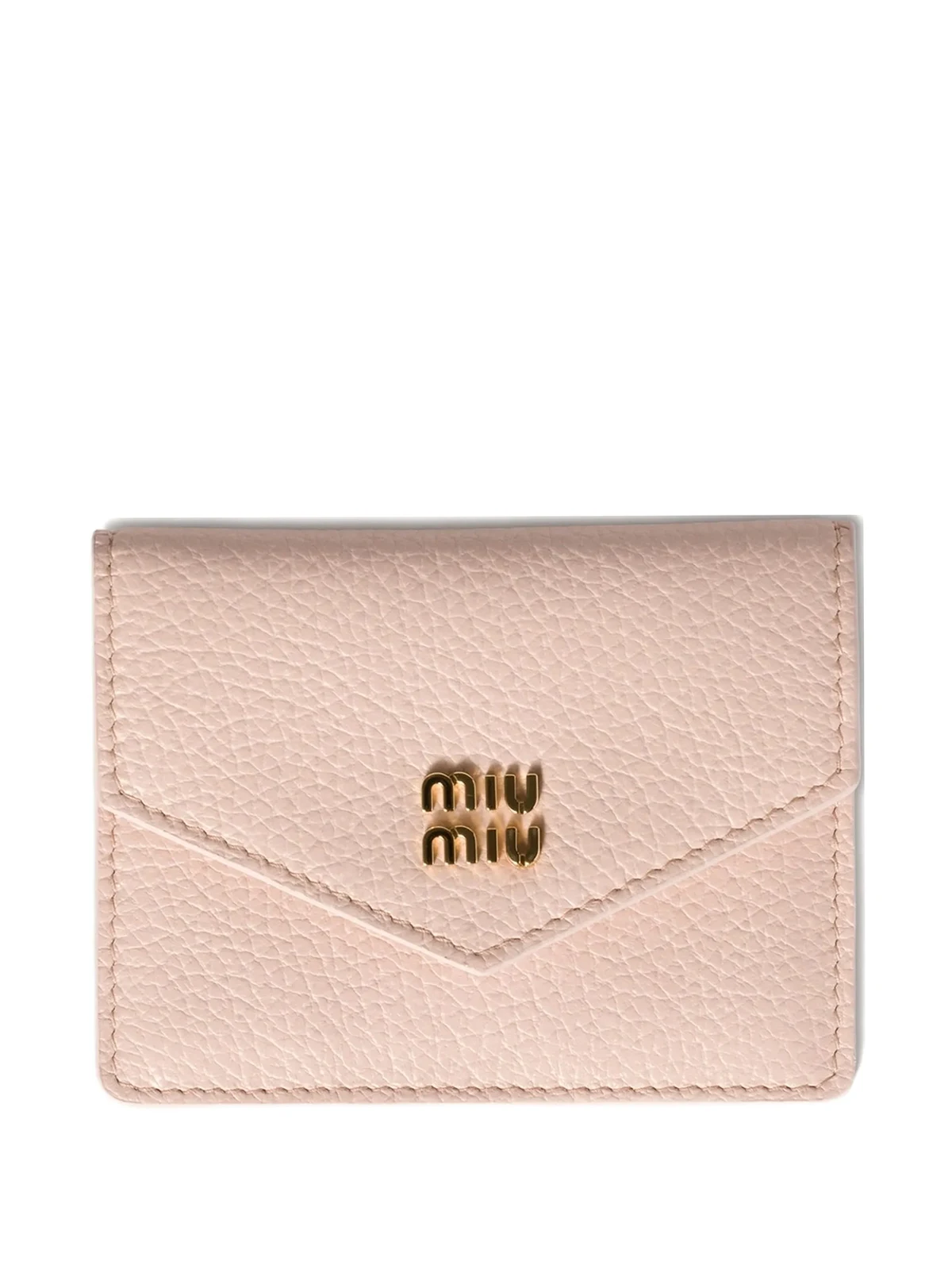 logo-plaque leather card holder