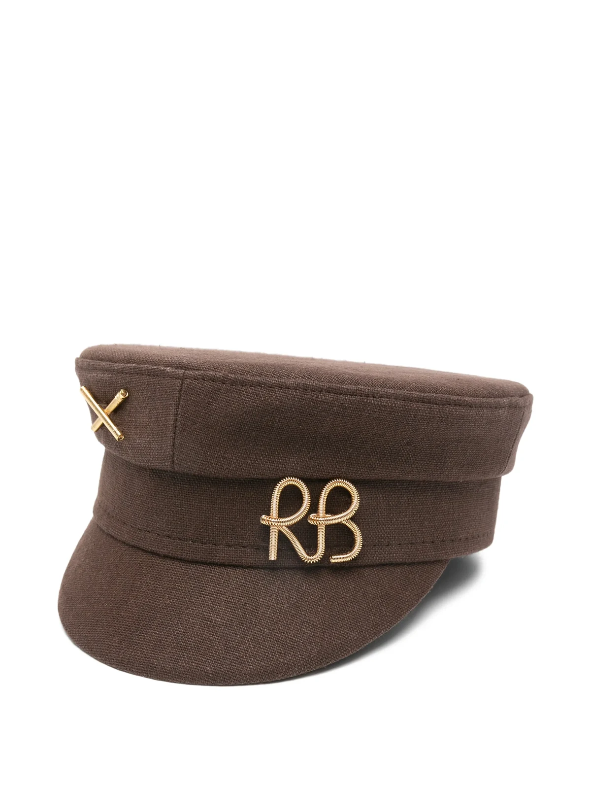 logo-plaque baker hat