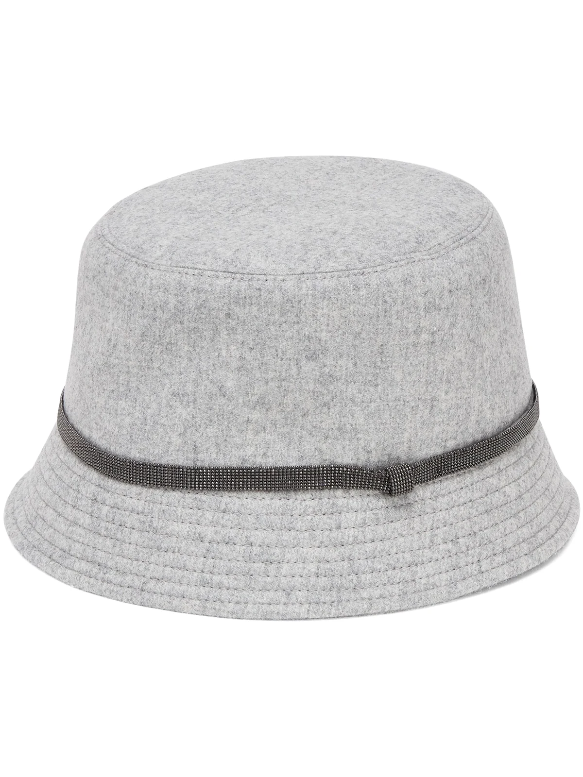 monili chain detail bucket hat