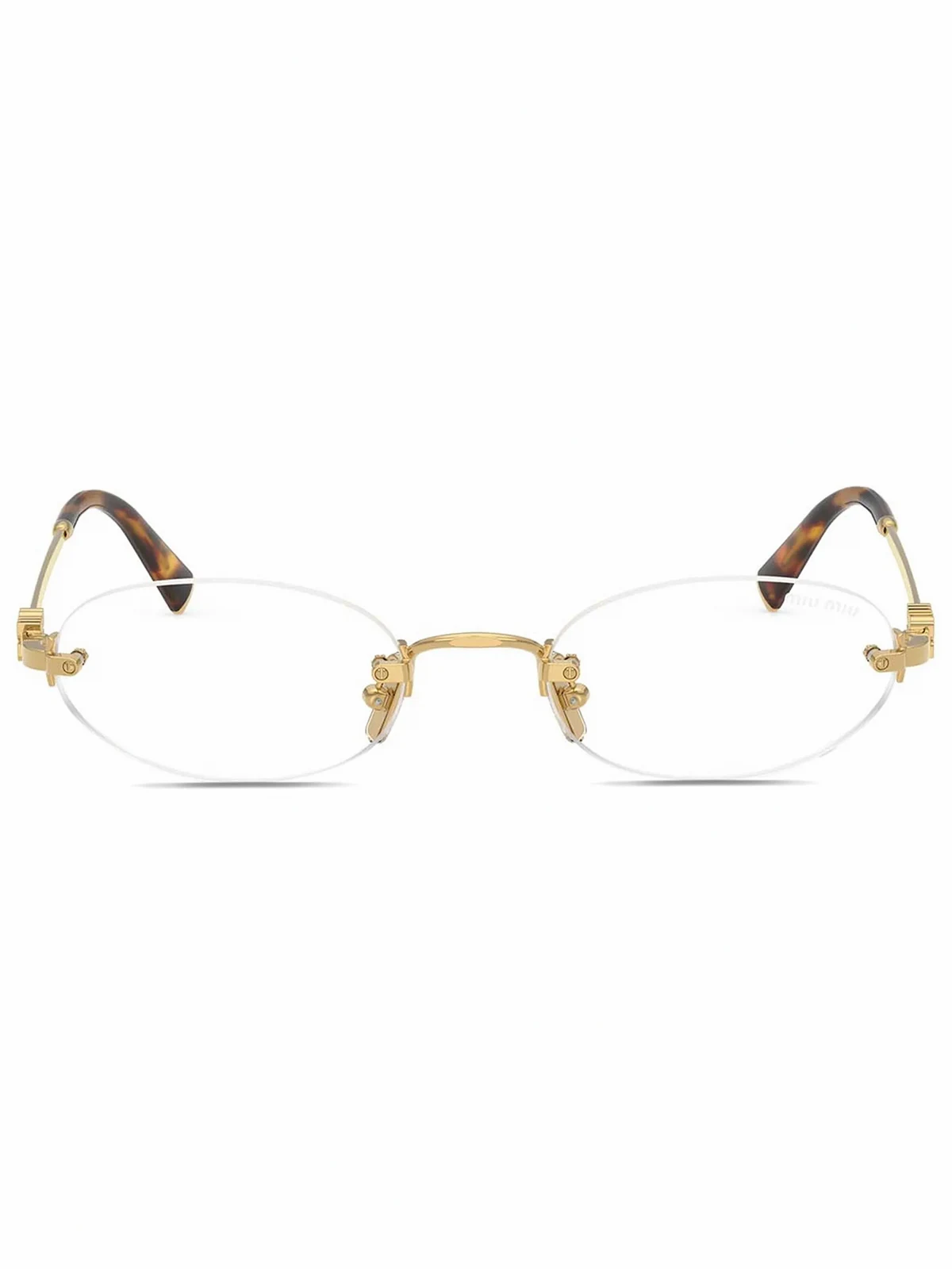 Rahmenlose Brille mit ovalem Gestell