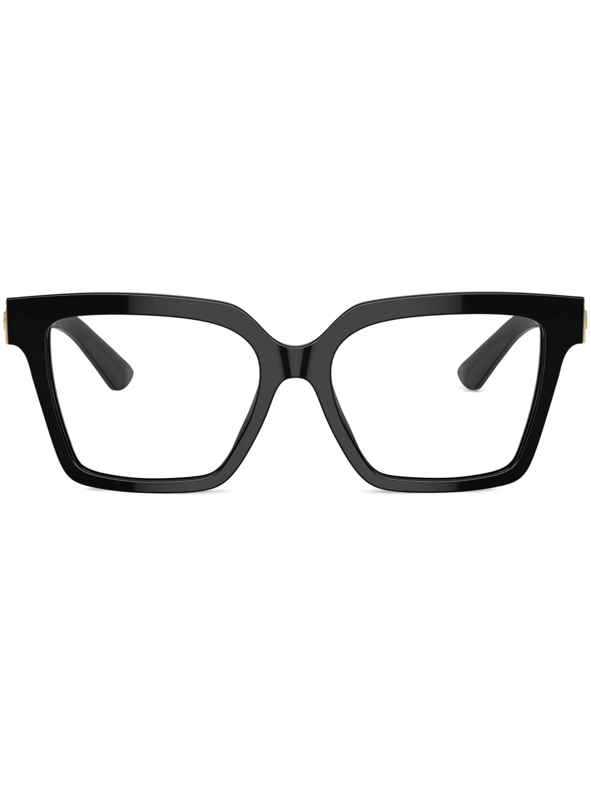 Eckige Brille mit Logo-Schild