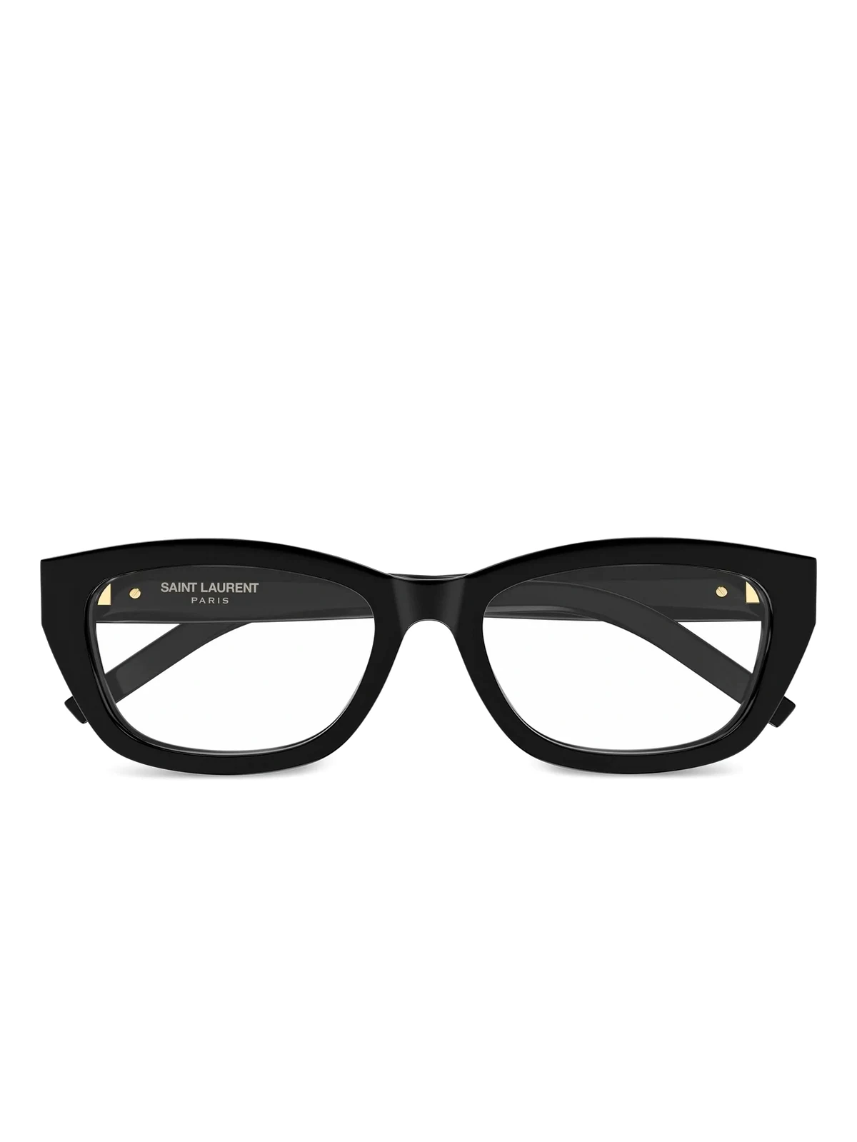 cat-eye logo glasses