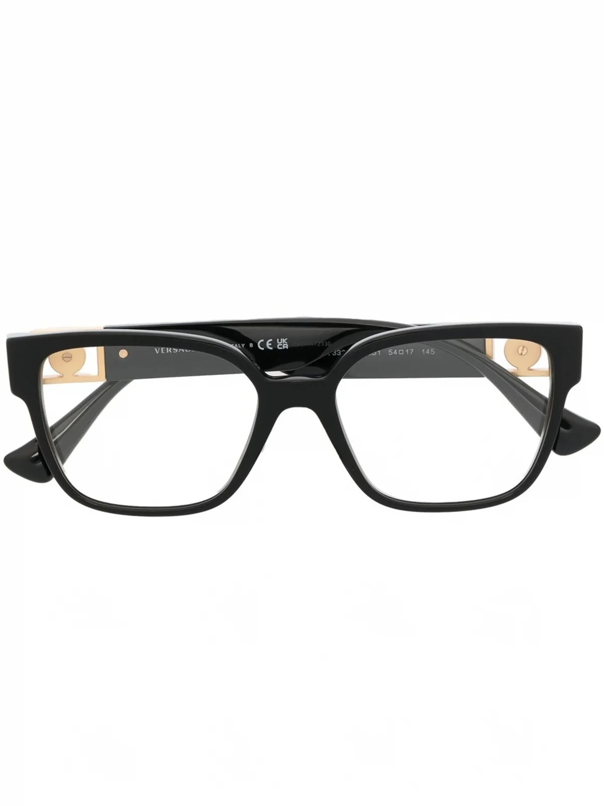 Medusa-charm square-frame glasses