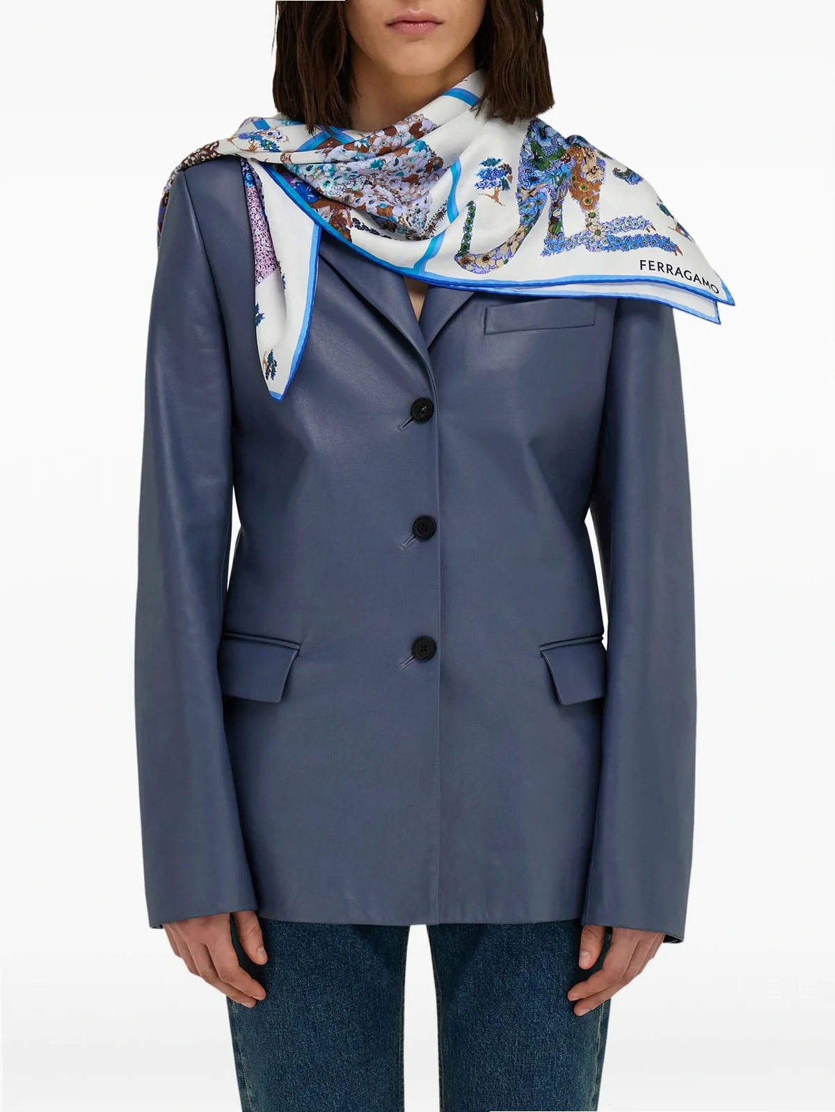 Seidenschal mit Animal-Print