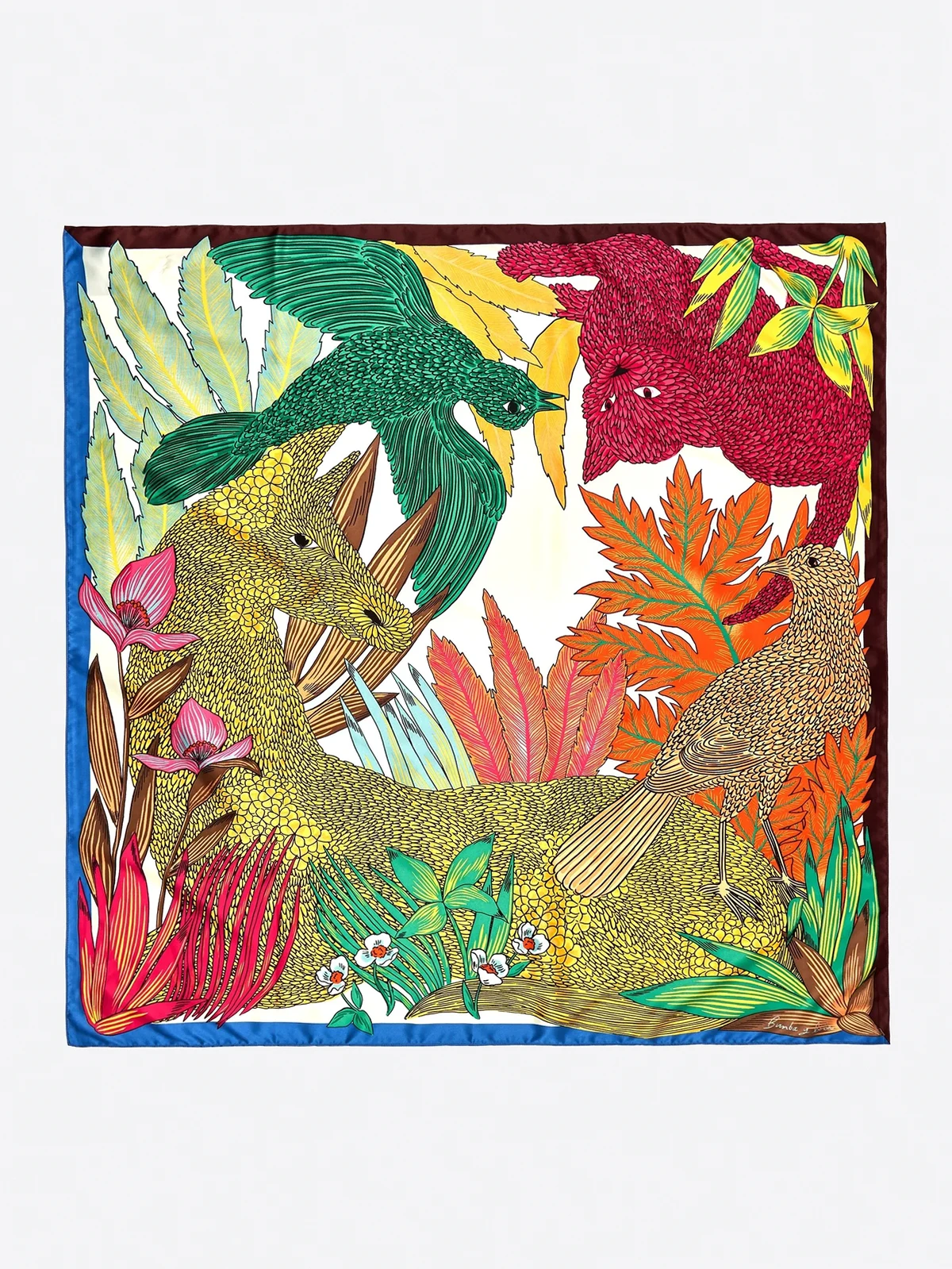 Schal mit Vogel-Print