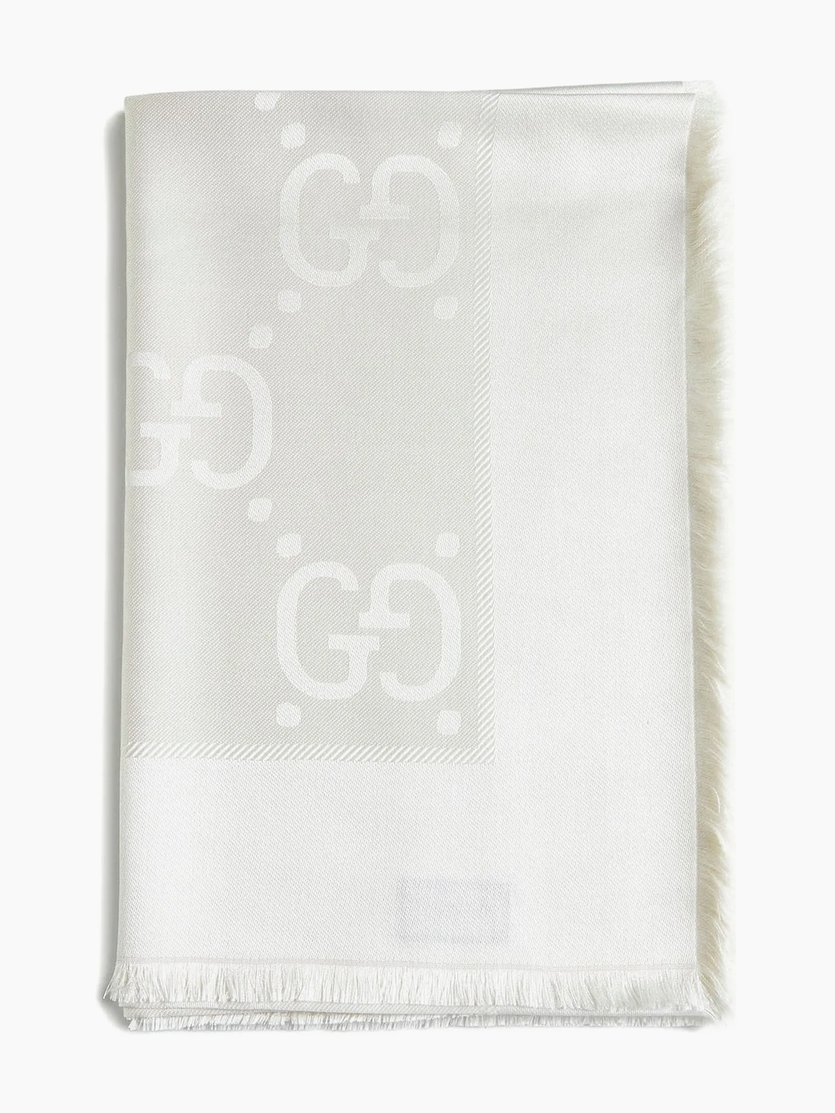 patterned-jacquard silk scarf