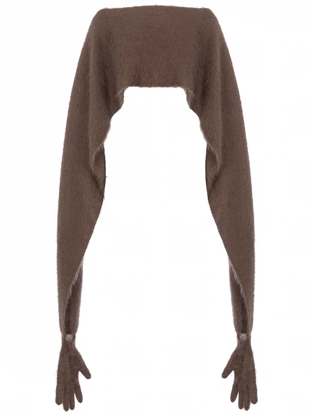 Schal mit Handschuhdetail