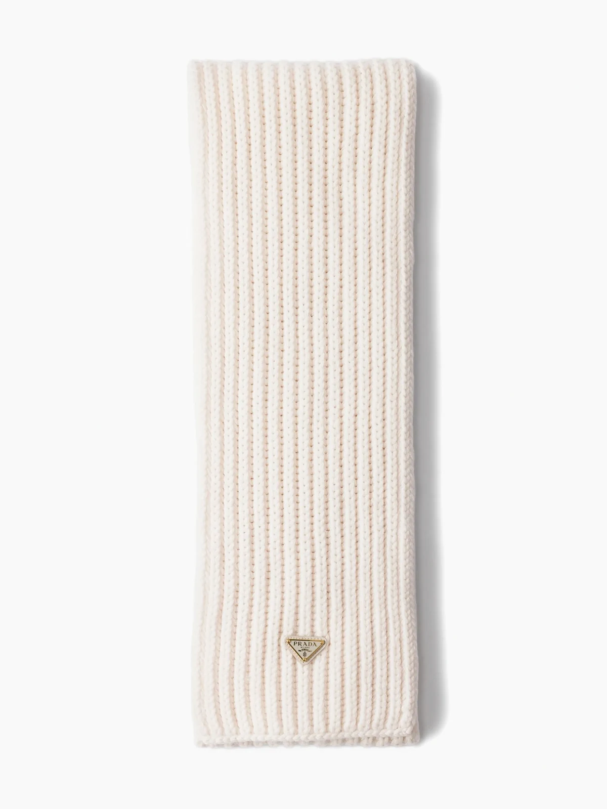 Gerippter Schal mit emailliertem Triangel-Logo