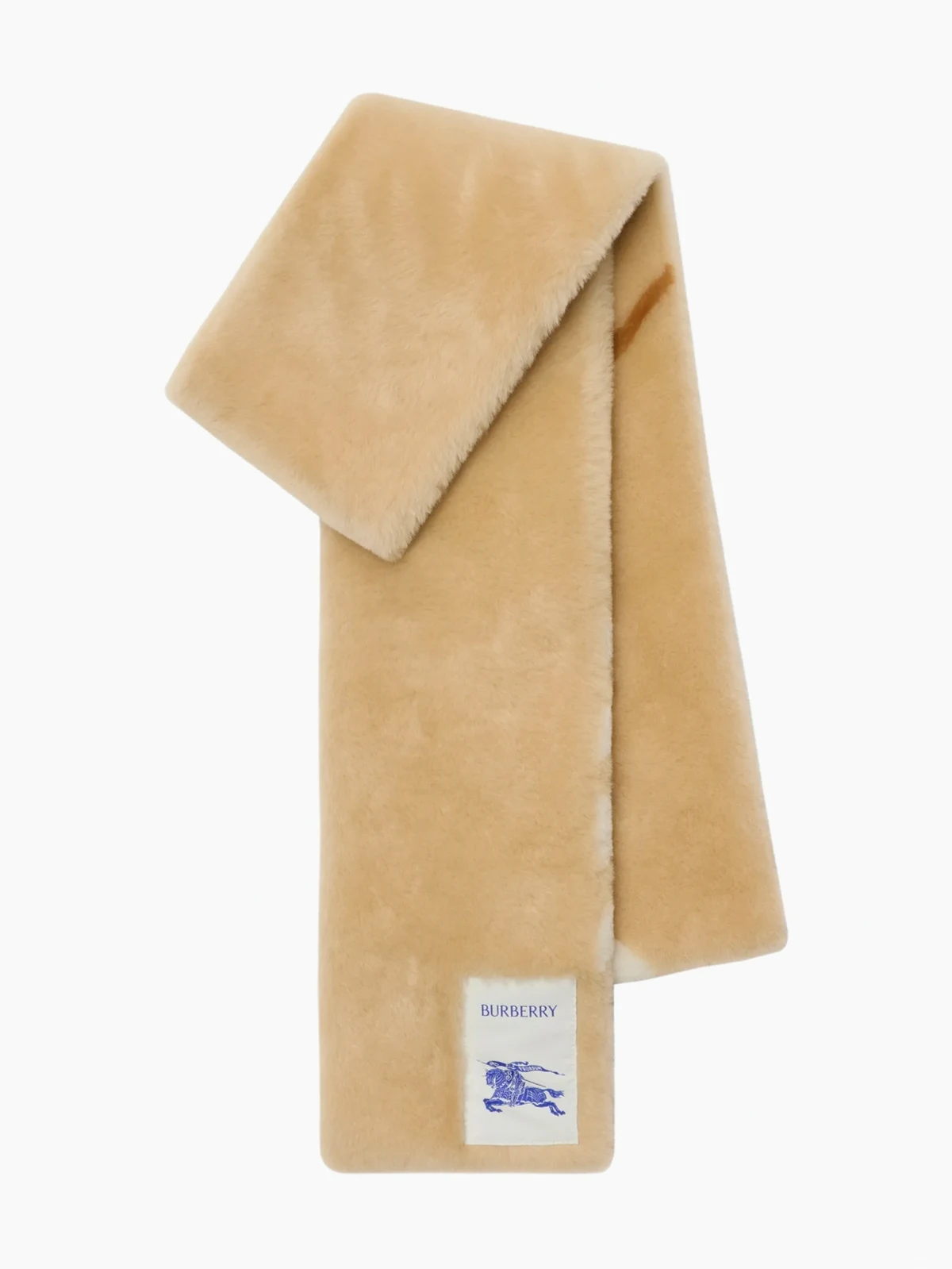 Karierter Equestrian Knight Design Schal aus Shearling