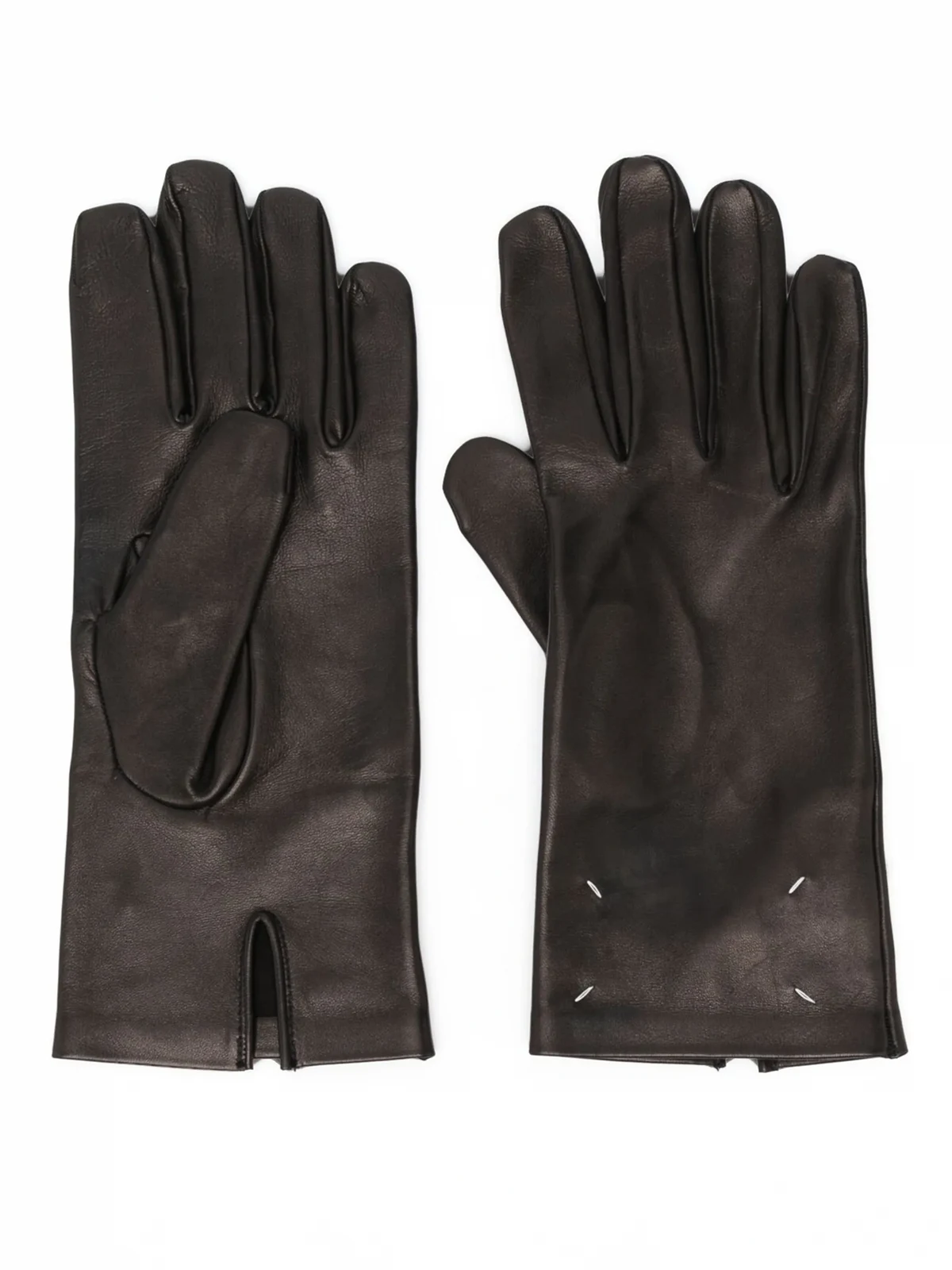 Sandstorm Lederhandschuhe mit Ziernähten