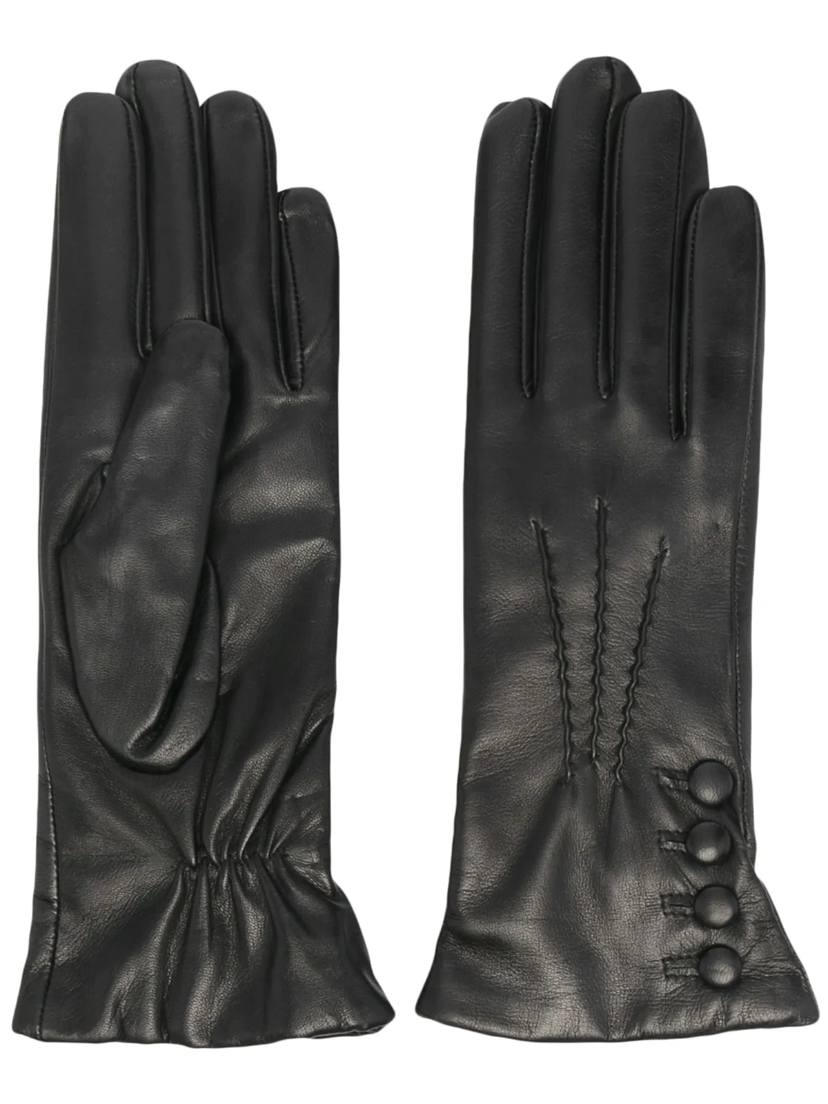 Evelyn cashmere-lined leather gloves