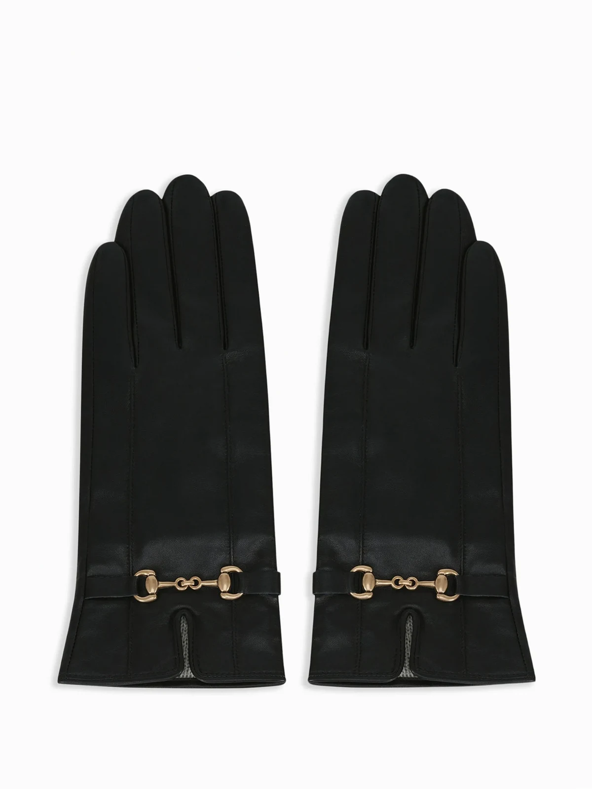 Lederhandschuhe mit Horsebit-Detail