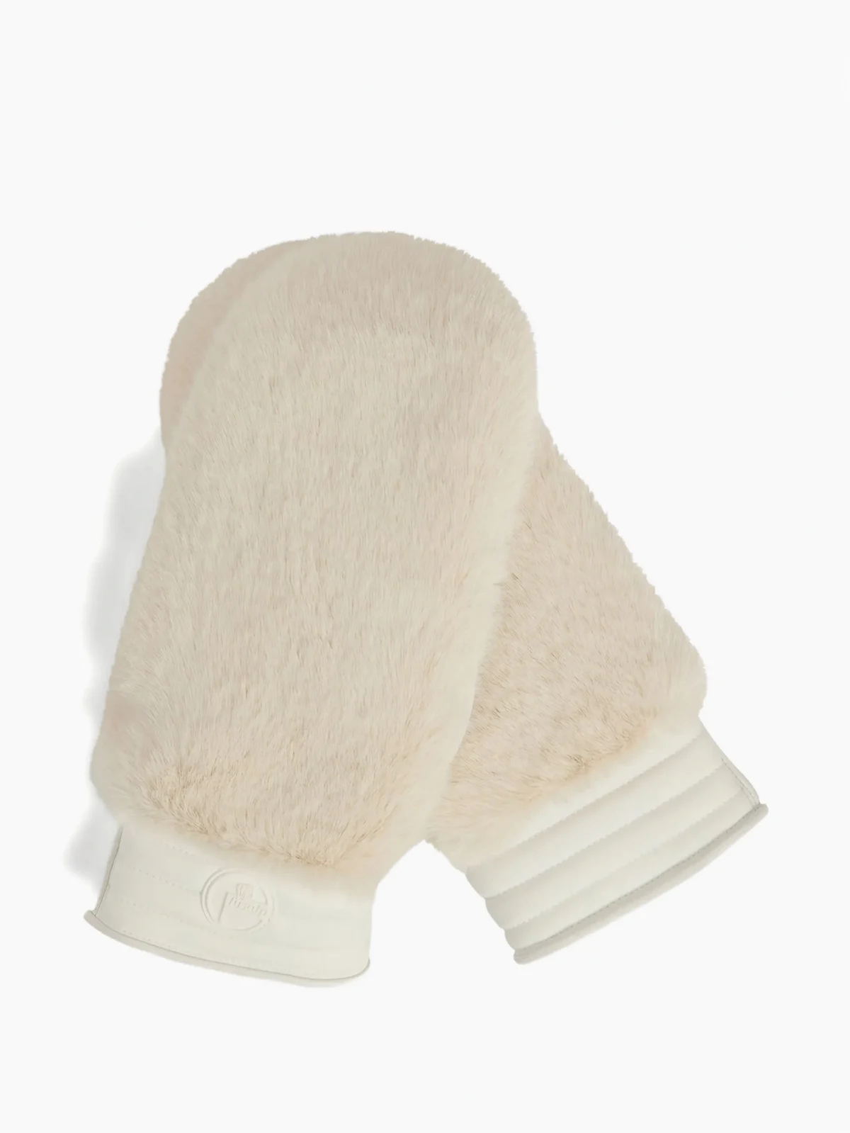 faux-fur ski gloves