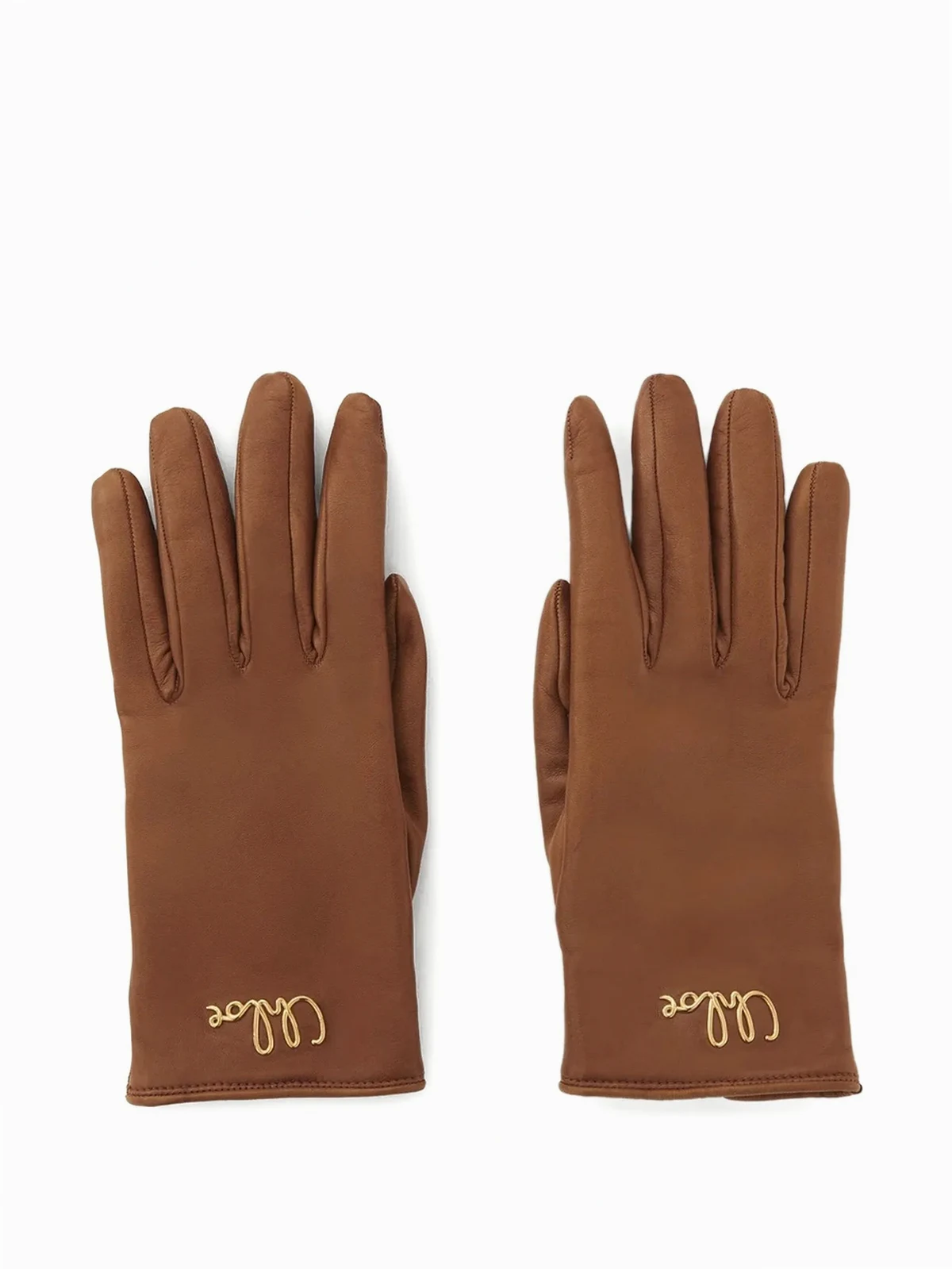 Iconic logo leather gloves