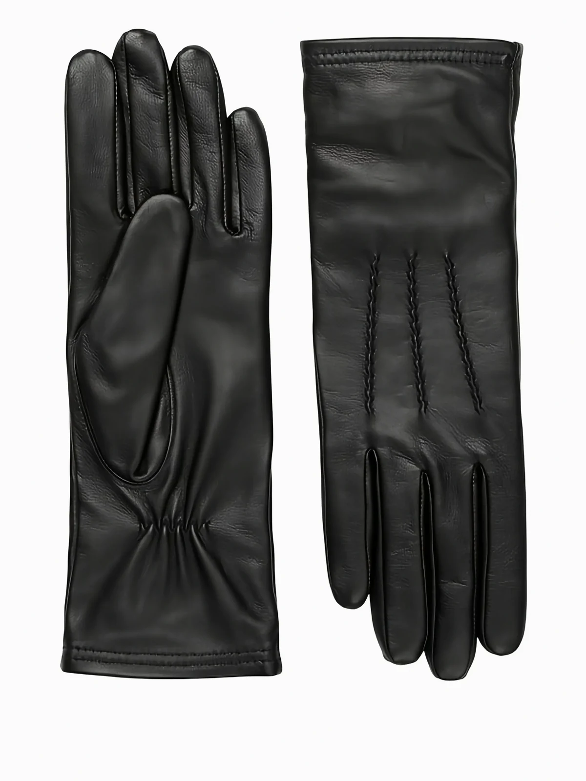 Geraffte Lederhandschuhe