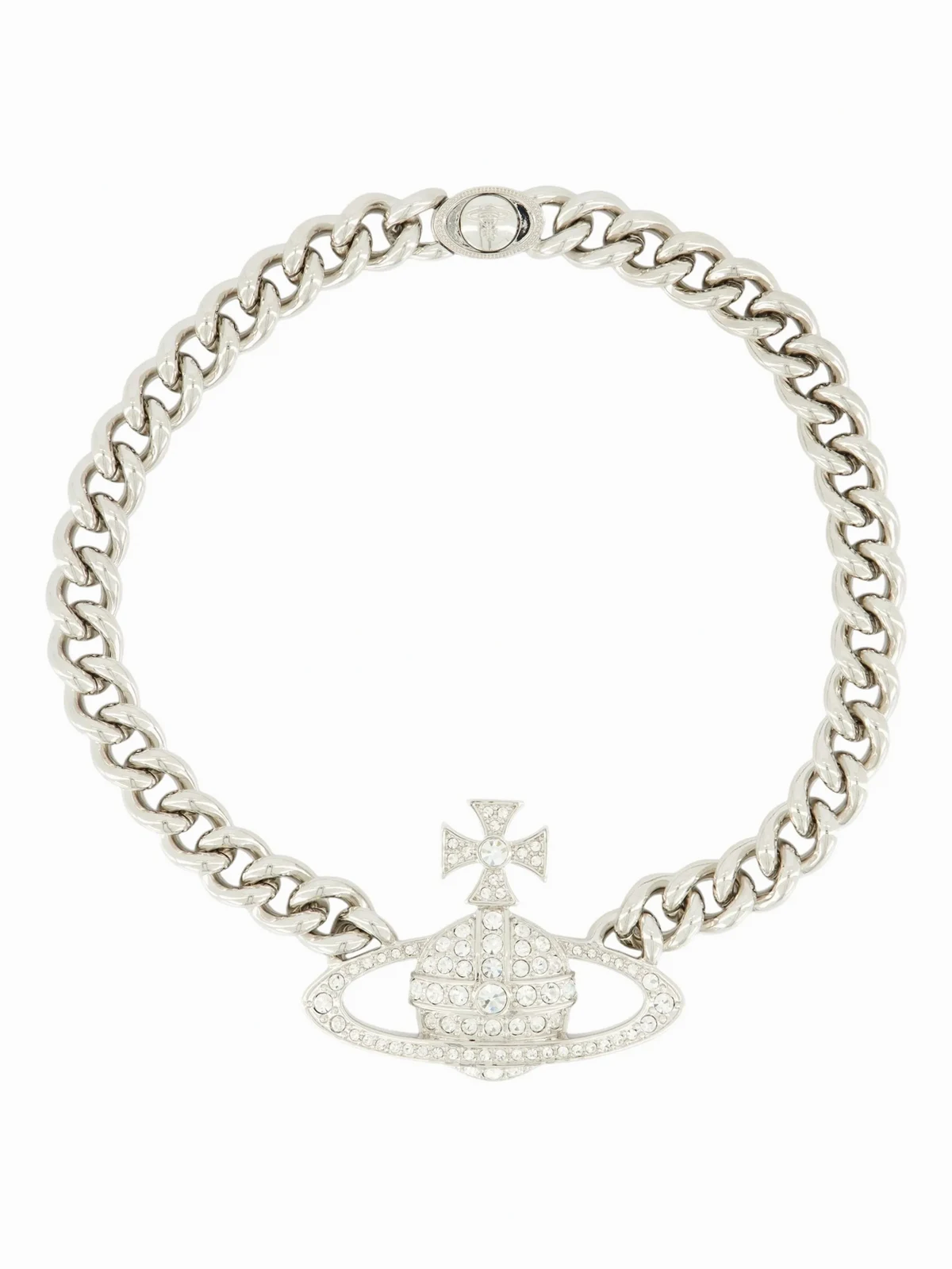 Halskette mit kristallverziertem Anhänger