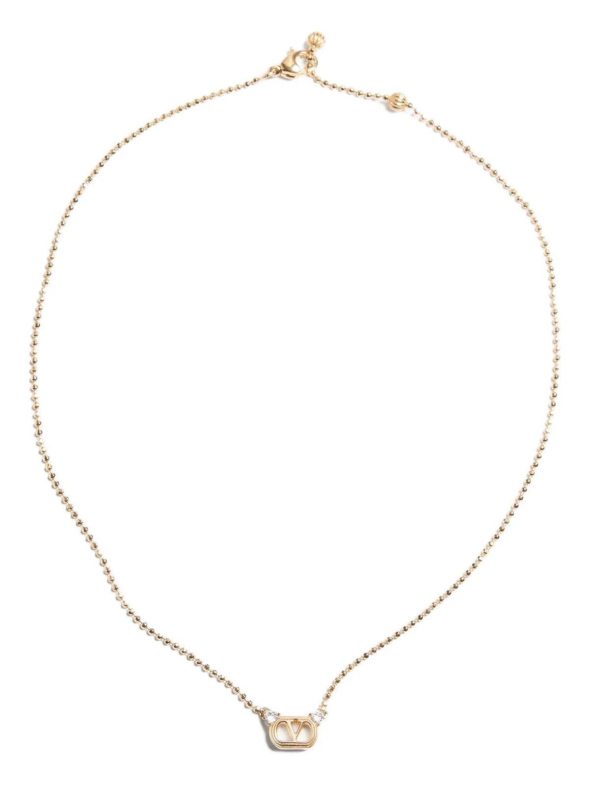 Ovalette Halskette mit Kristallen