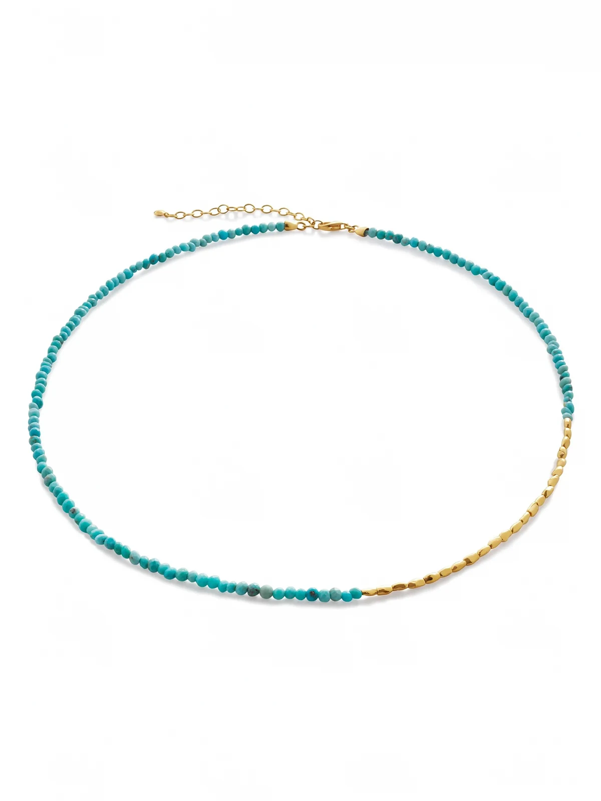 Mini Nugget Halskette mit Türkis