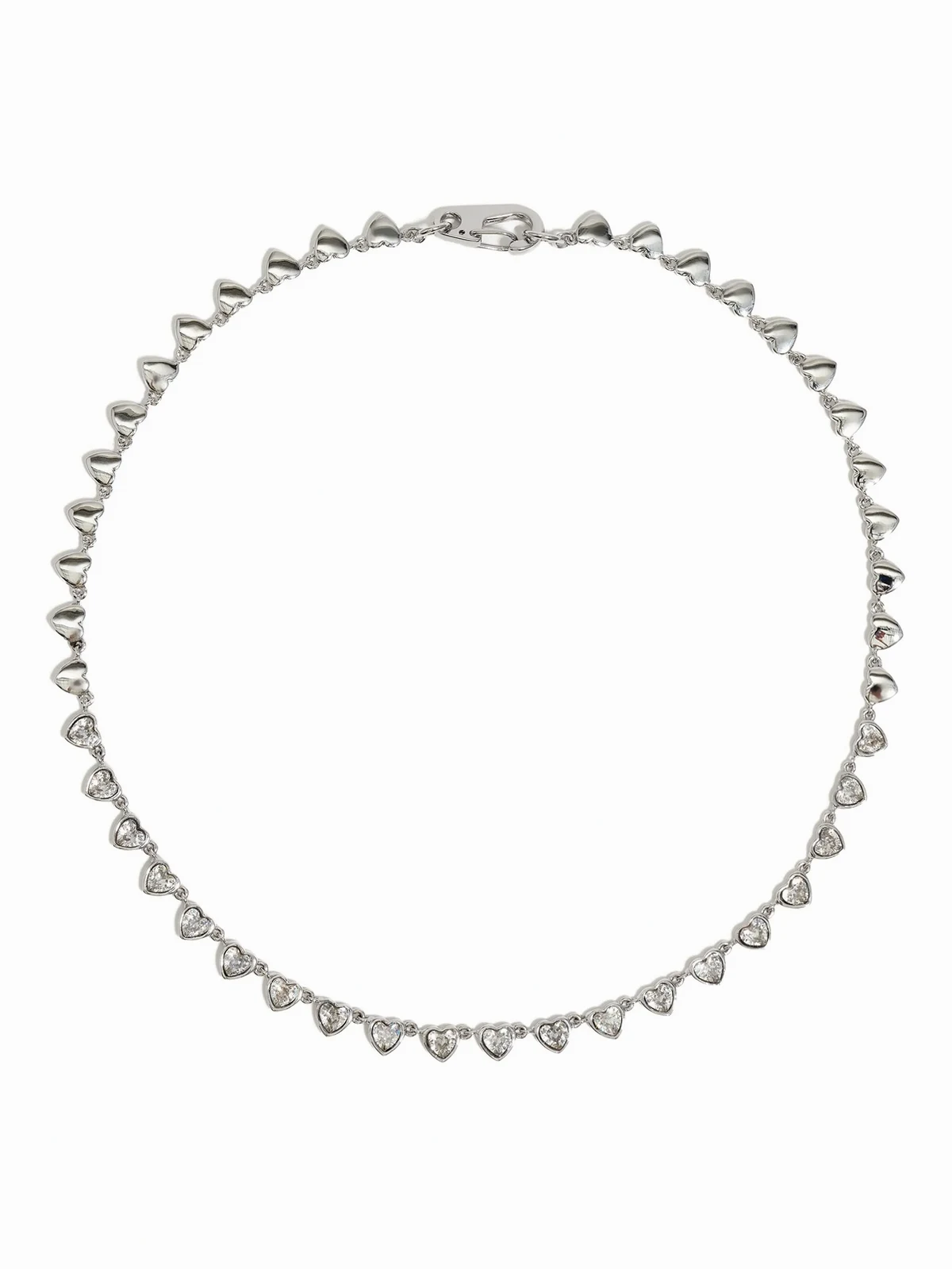 heart-shaped crystal necklace