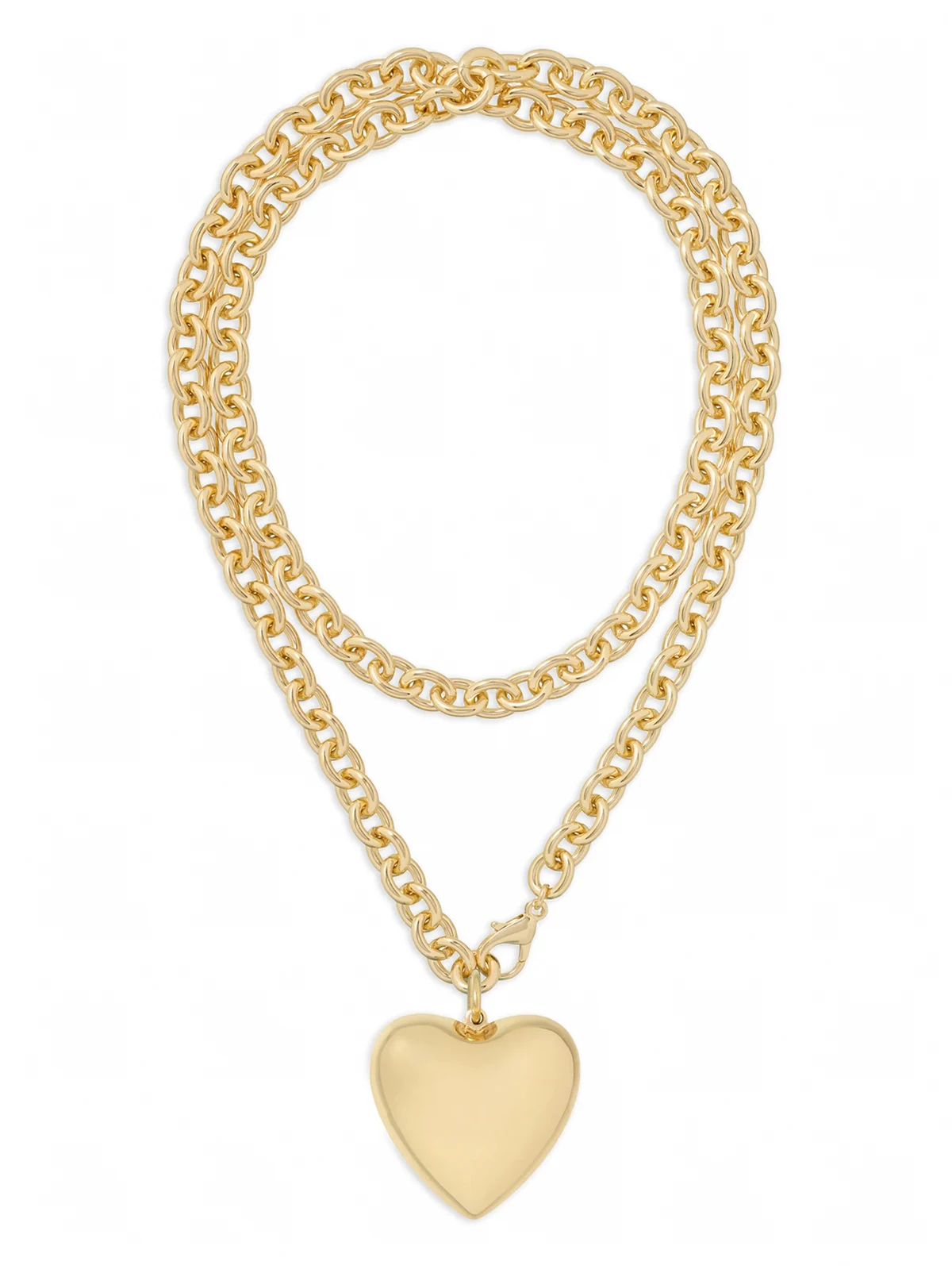 Big Puffy Heart Charm necklace