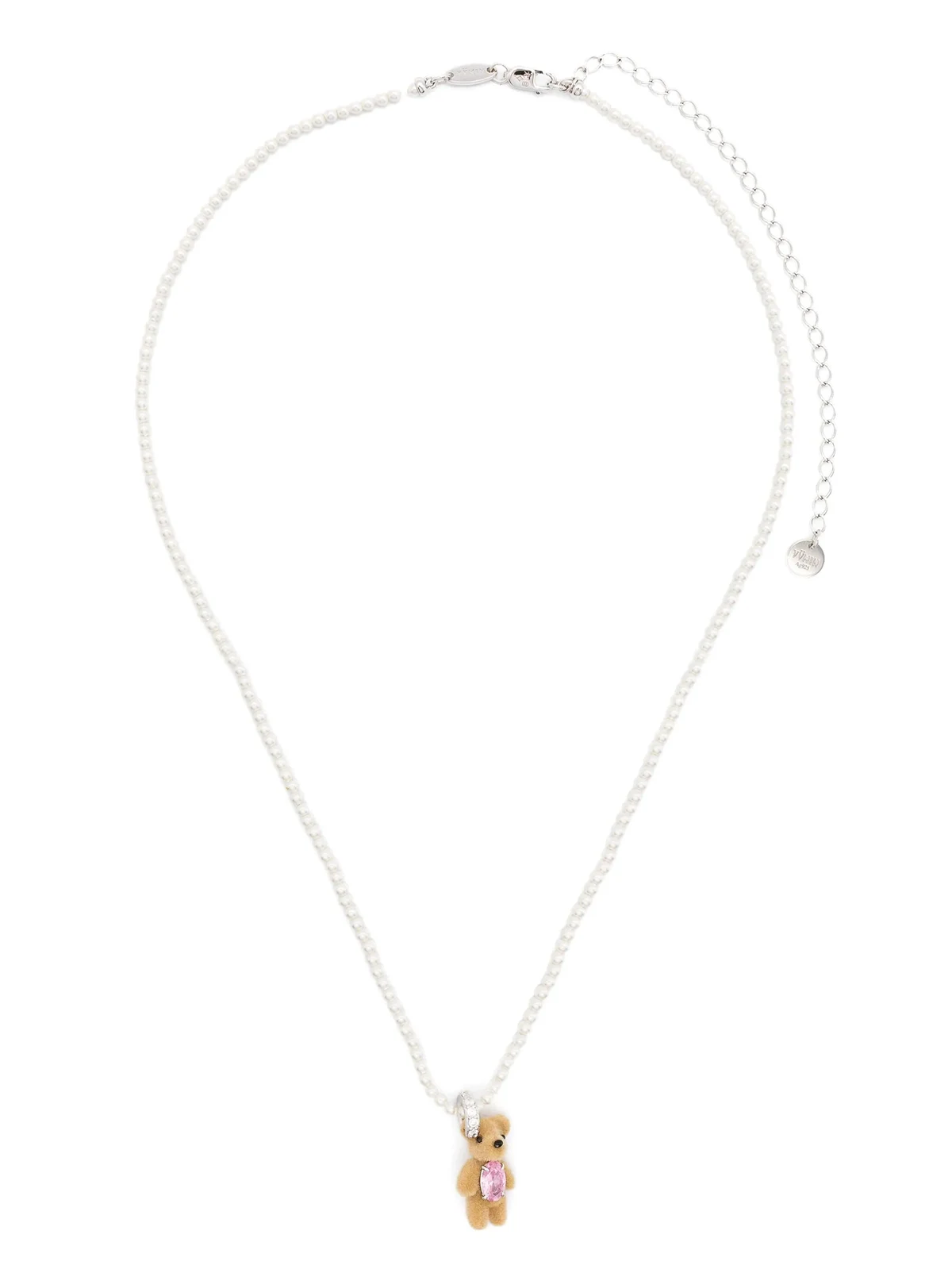 Mini Flocked Bear Halskette