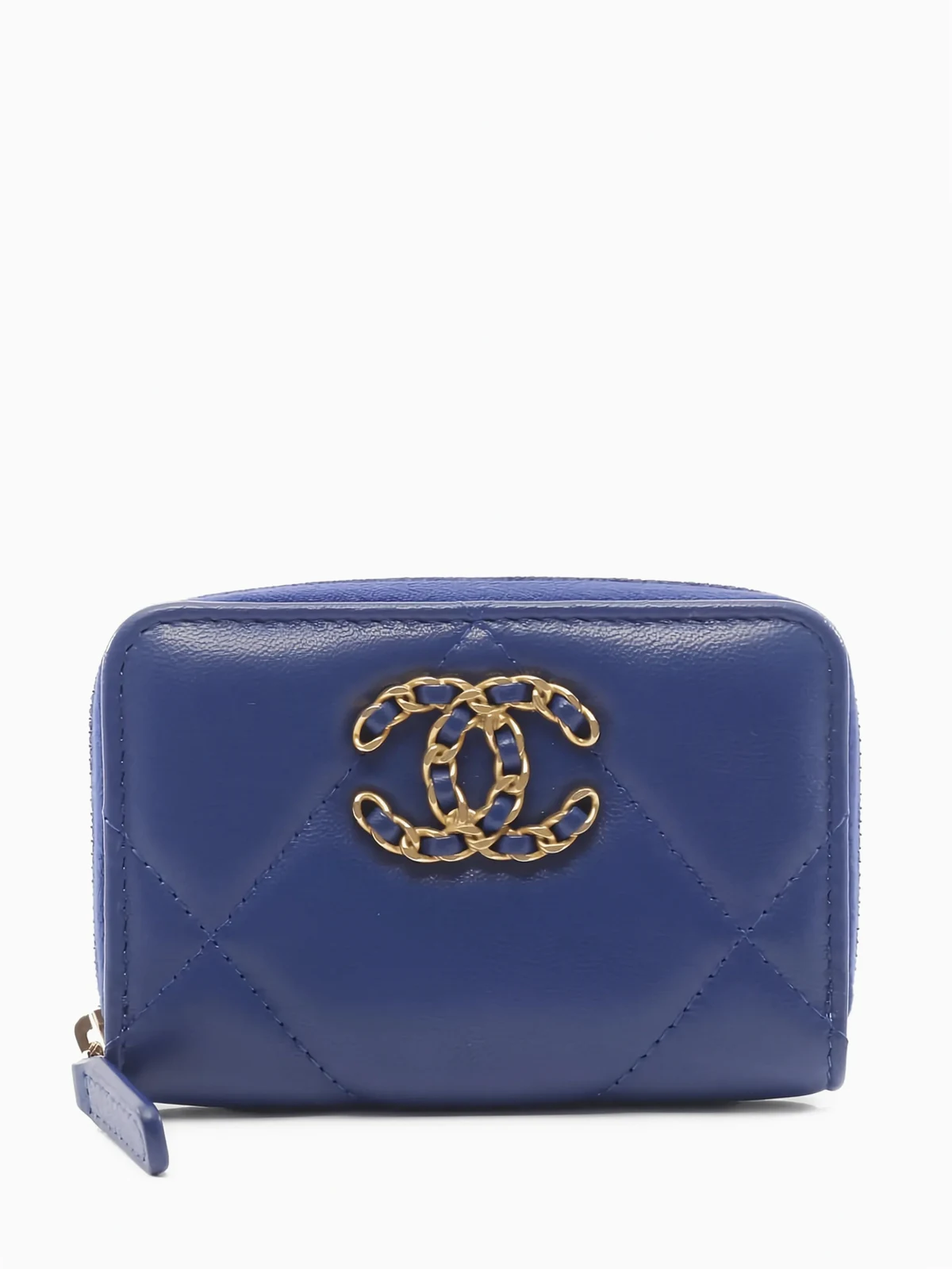 2021 19 CC-logo quilted zip coin purse