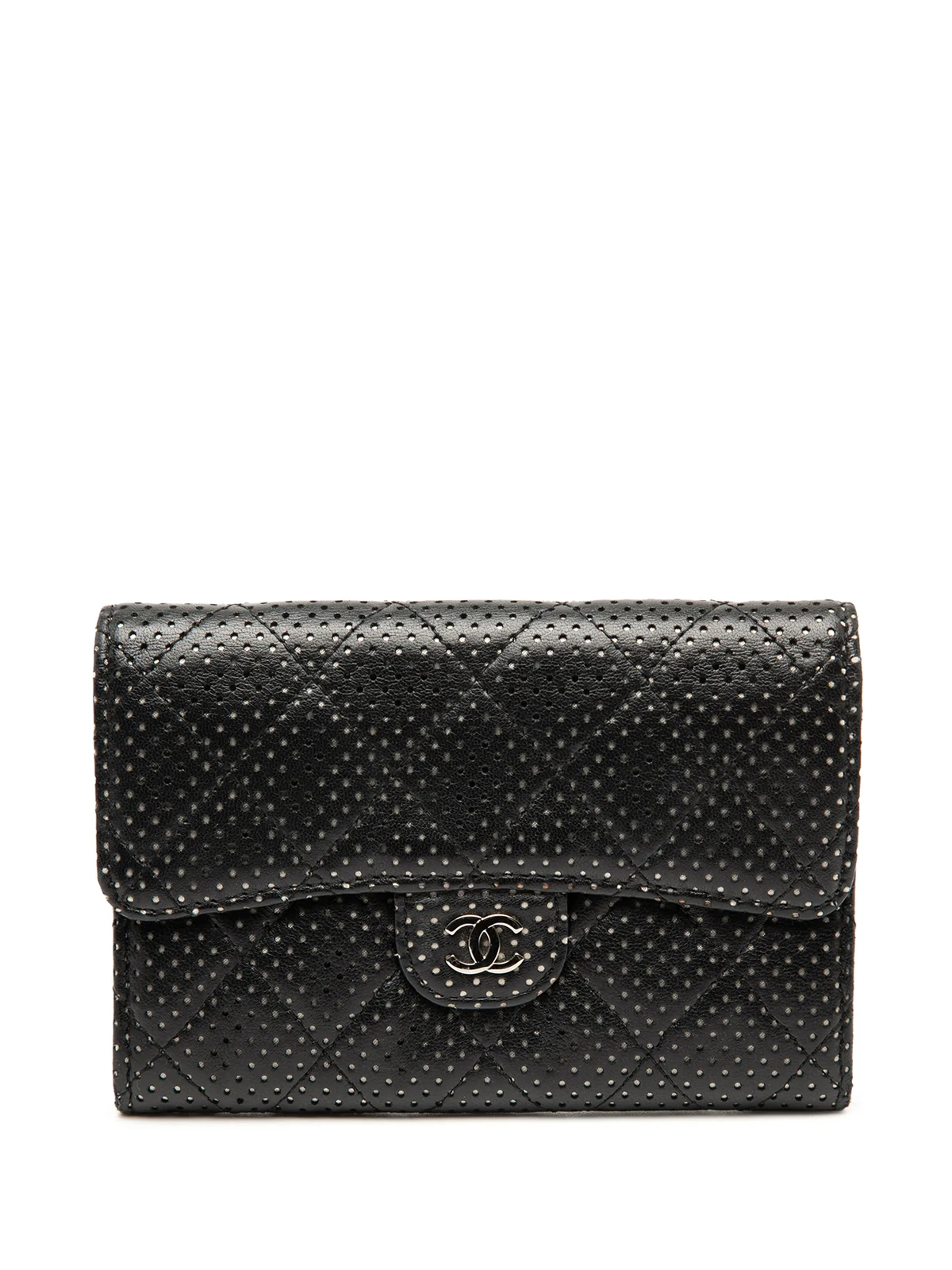 2006-2008 Perforated Quilted Lambskin Flap Wallet small wallets