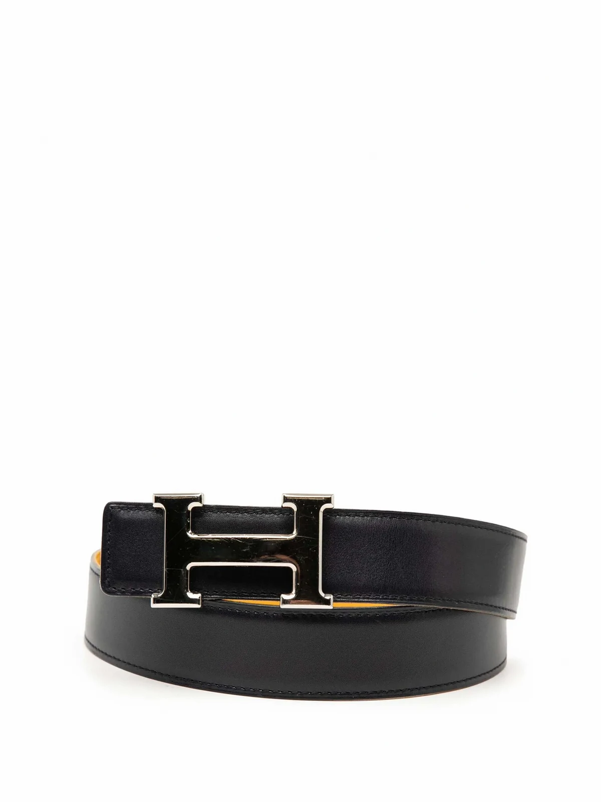 1997 Box Calf and Courchevel Constance H Reversible belt