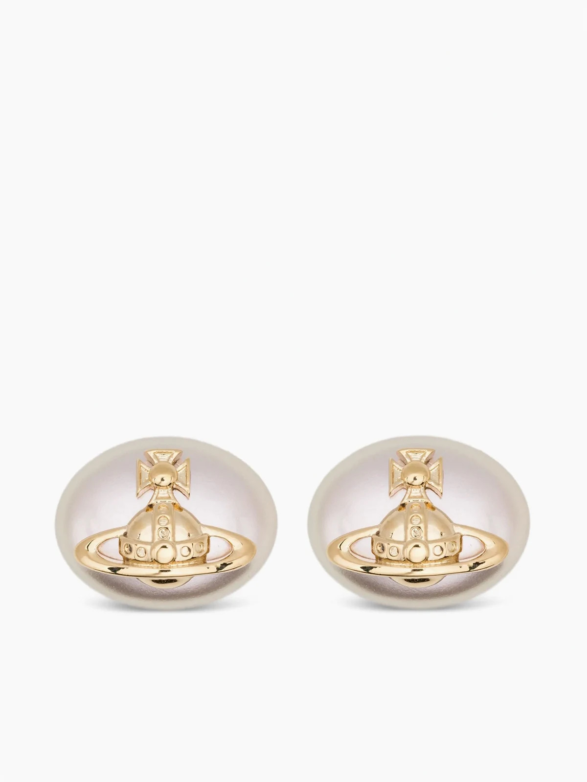 Orb Ohrringe mit Kunstperlen