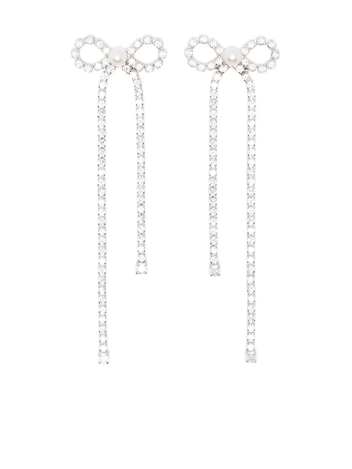 crystal-embellished bow earrings