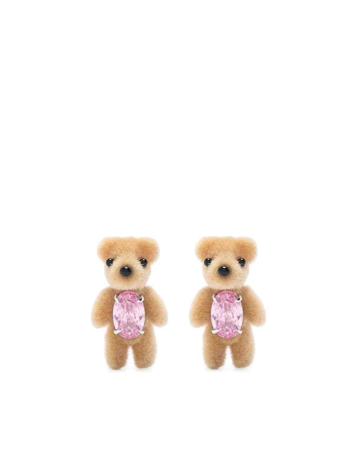 bear-motif earrings