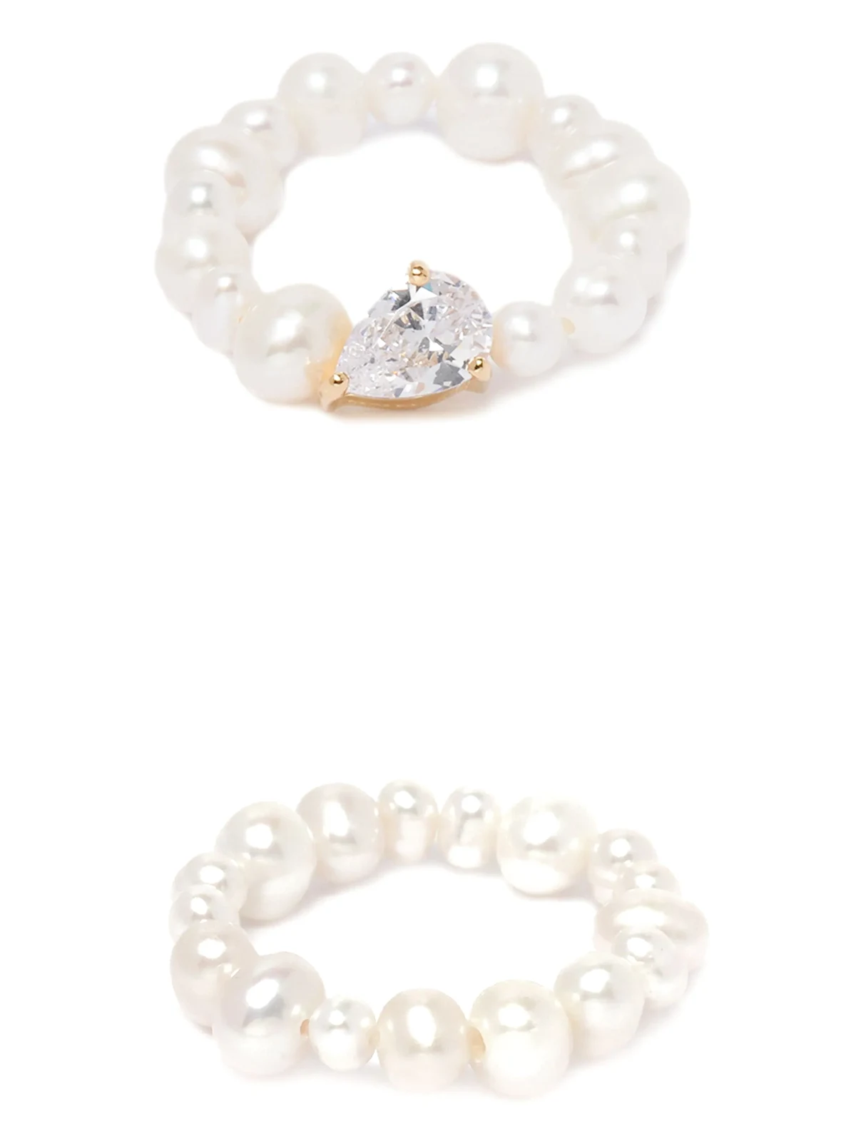 The Exposure of Time pearl ring set