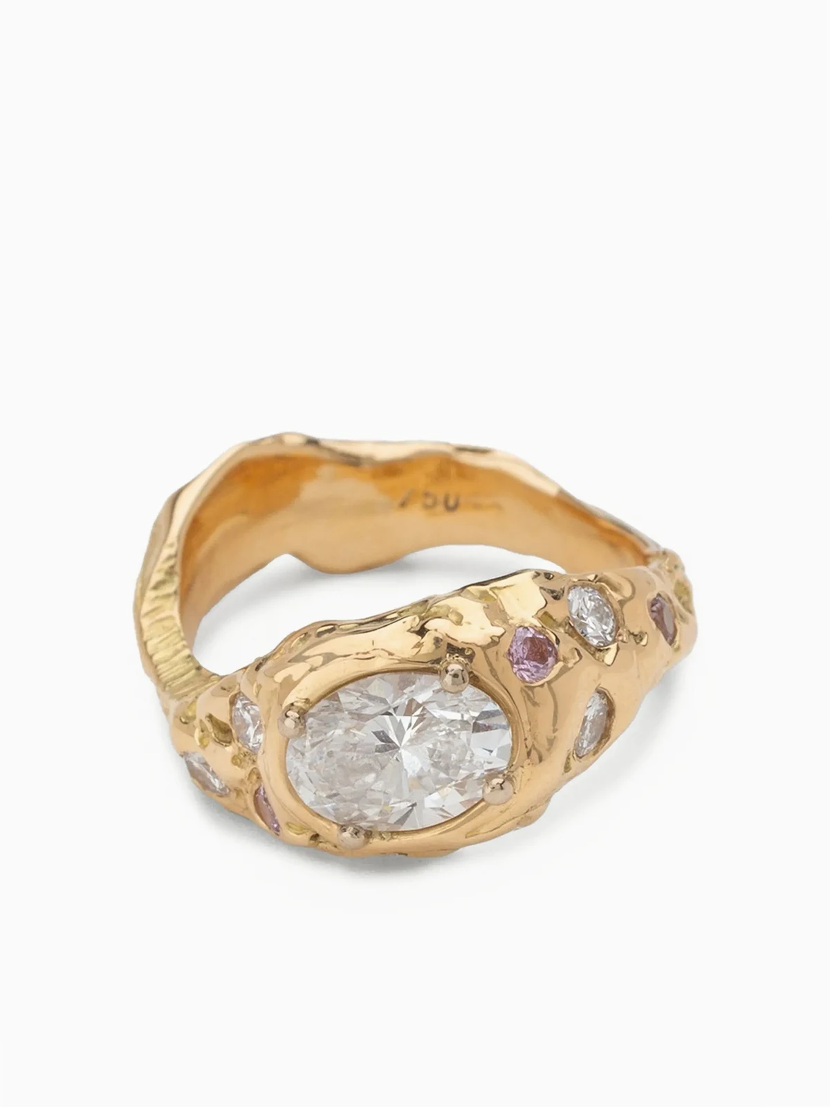 18kt yellow gold Lagoa diamond ring