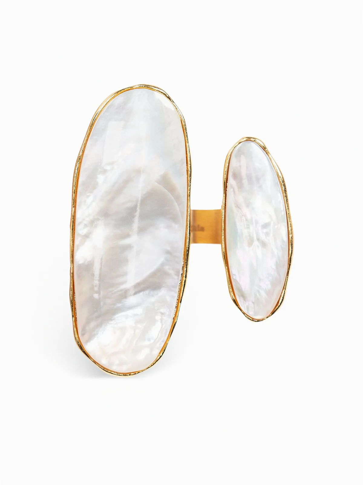 mother of pearl-embellished ring