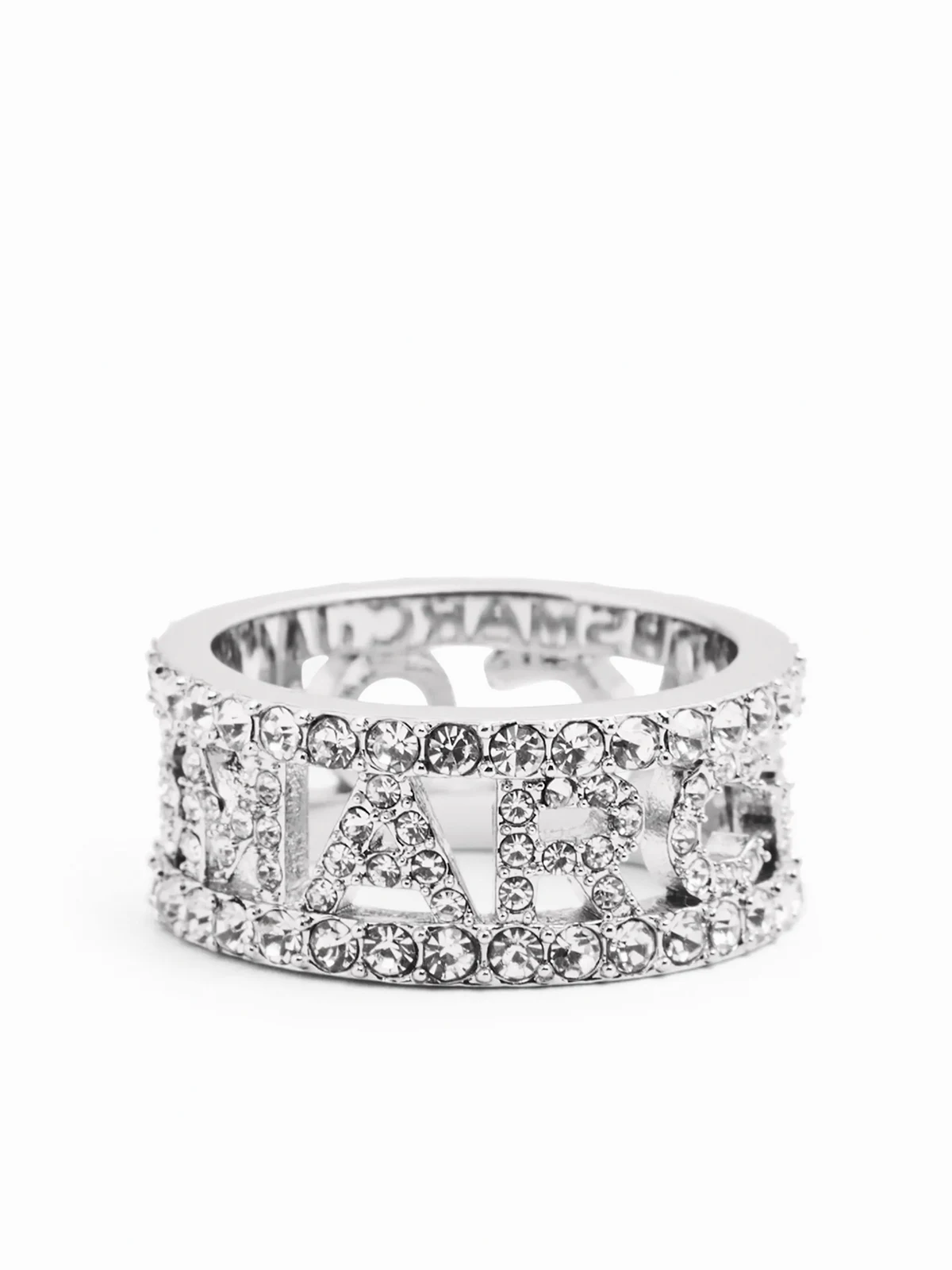 Kristallverzierter Ring mit Logo