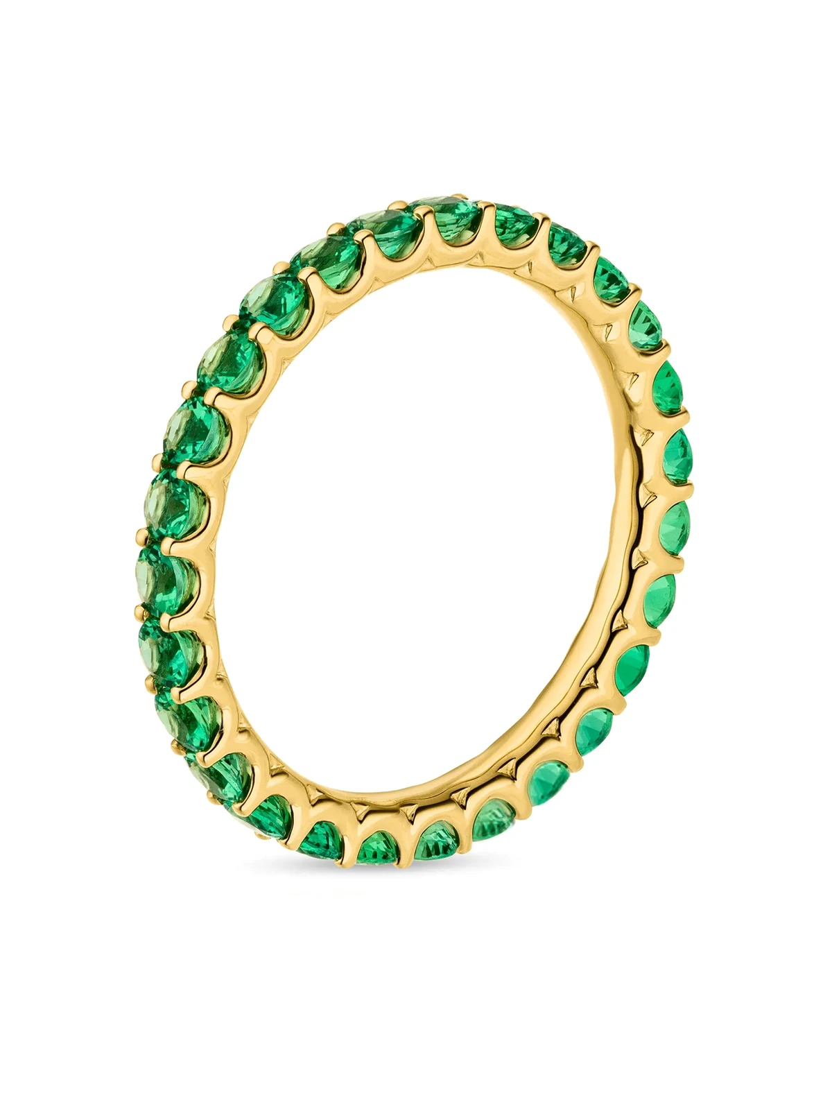 14kt Evergreen Gelbgoldring mit Smaragd